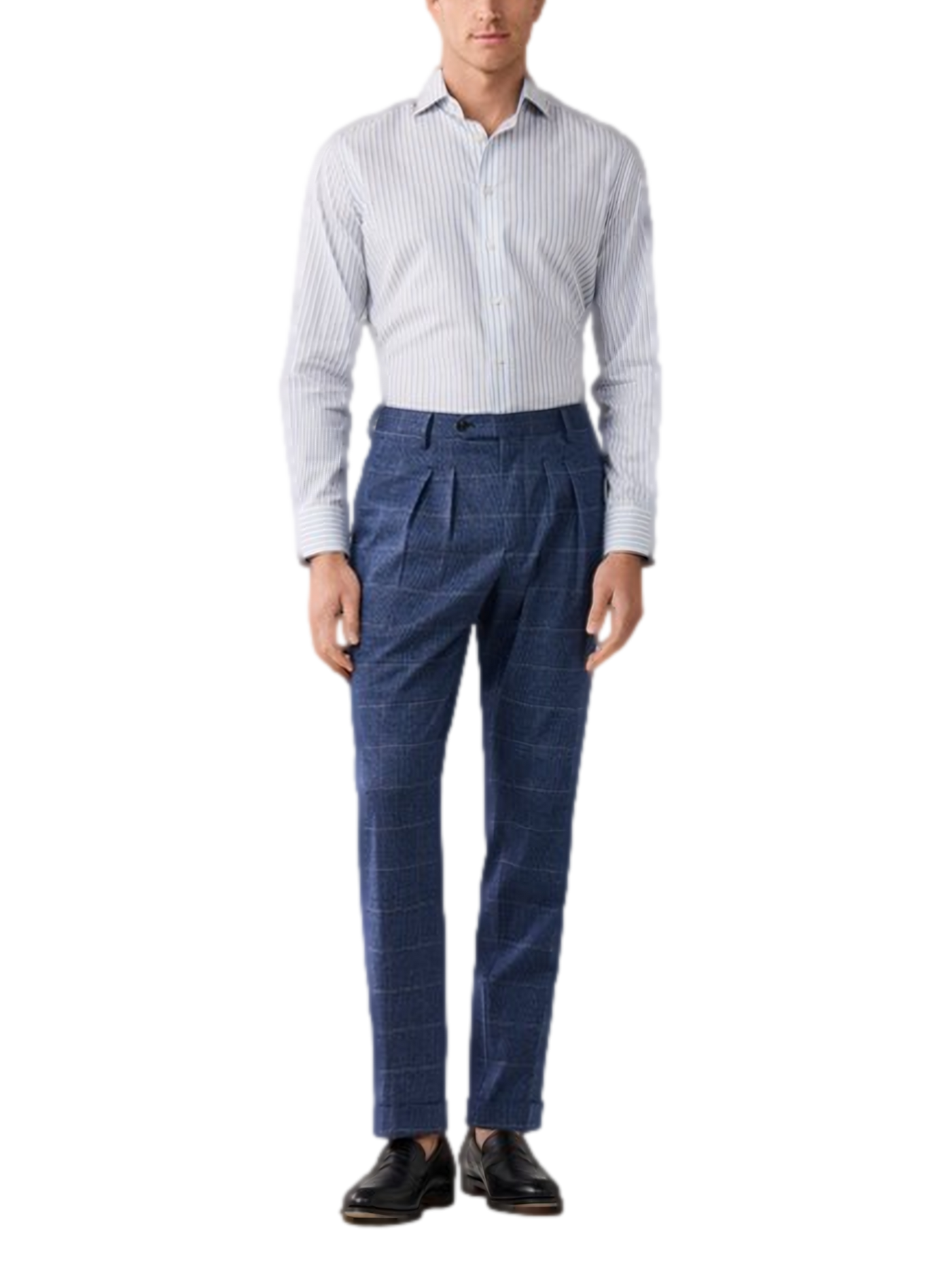 Pantalon slim en coton HACKETT Bleu