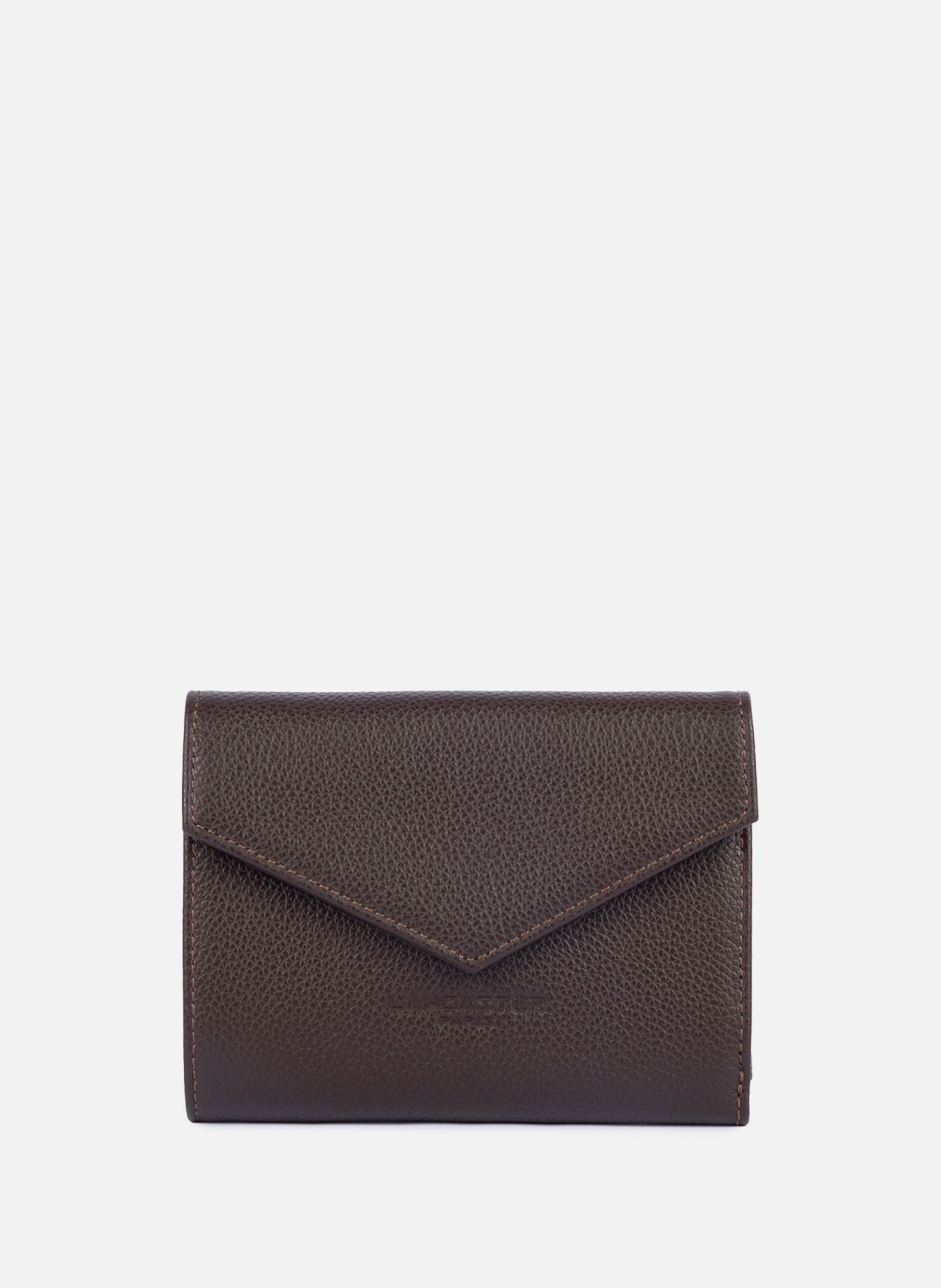 Portefeuille dos à dos - foulonné pm LANCASTER Marron