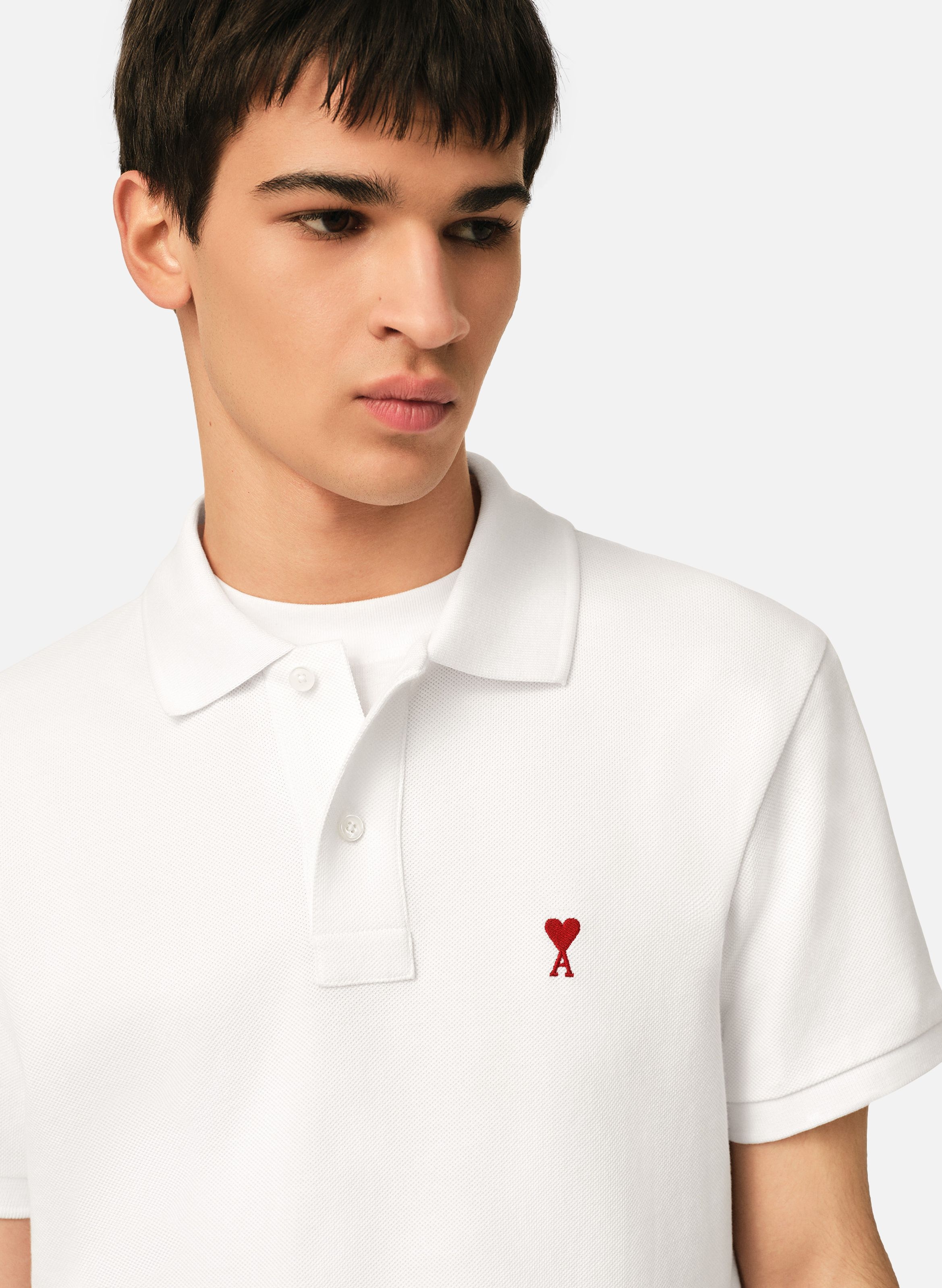 Polo ami de coeur unisexe AMI PARIS Blanc