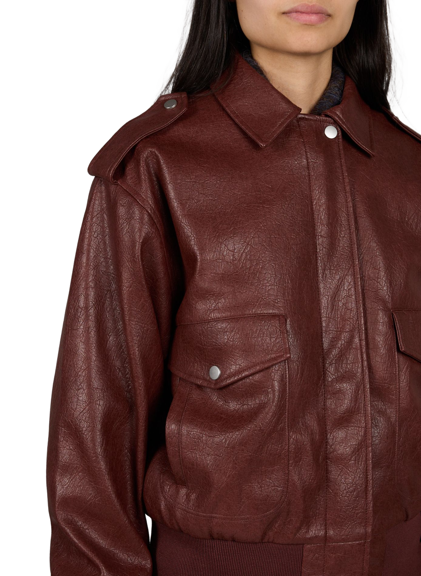 Oversize Jacke mit klassischem Kragen TOPSHOP Rot