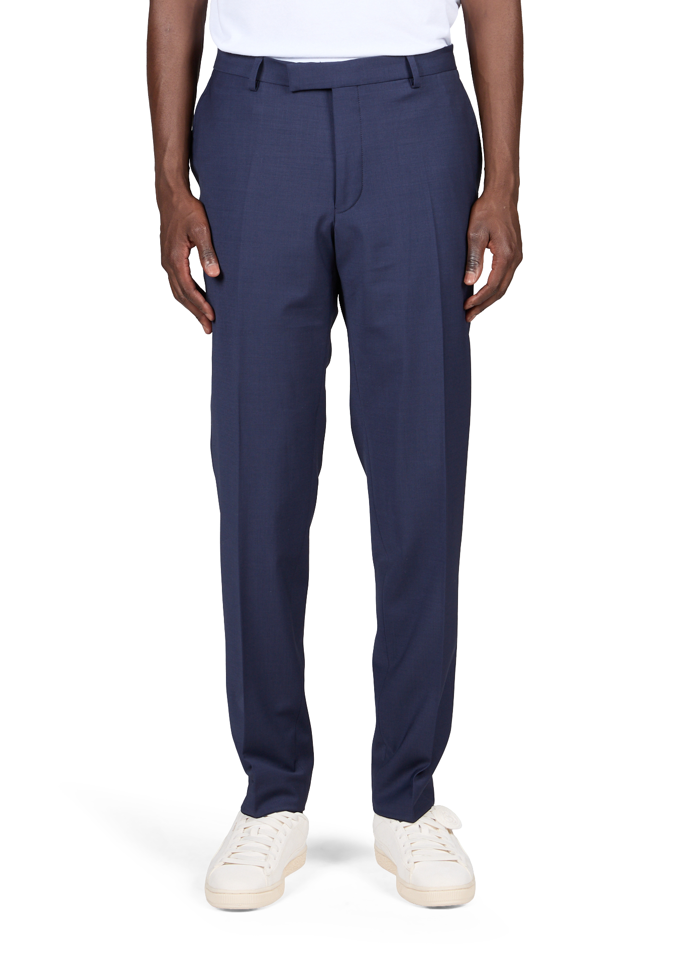 Solid wool-blend pants | Blue PIERRE CARDIN Men