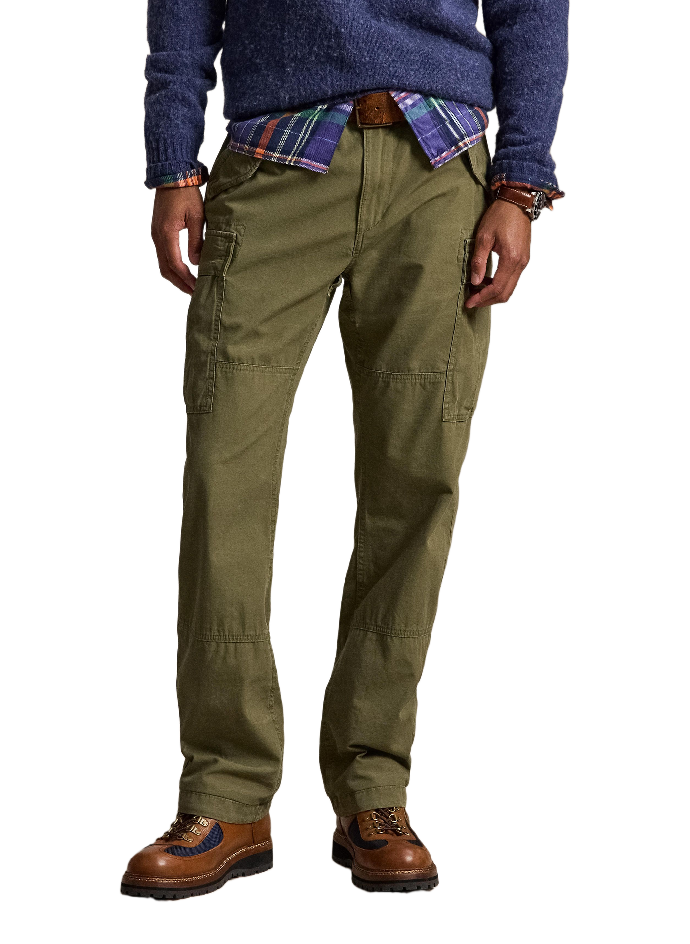Pantalon droit en coton POLO RALPH LAUREN Vert
