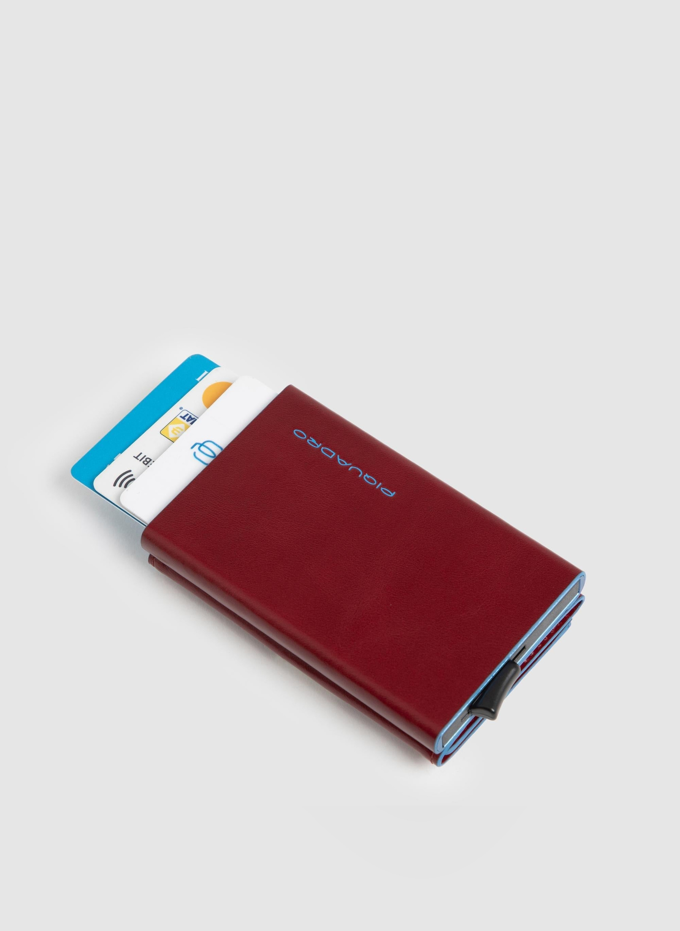 Compacte pop-up portemonnee met muntvak PIQUADRO Rood