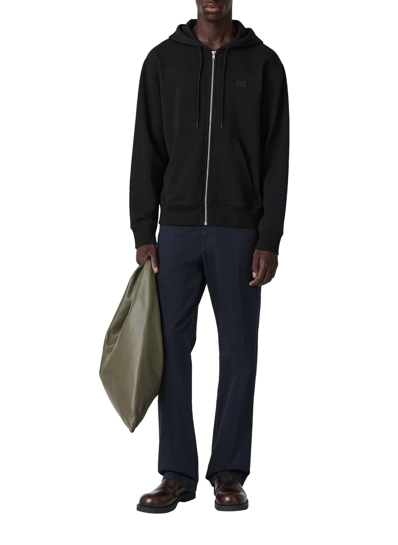 Oversized zip-up hoodie MAISON MARGIELA Black