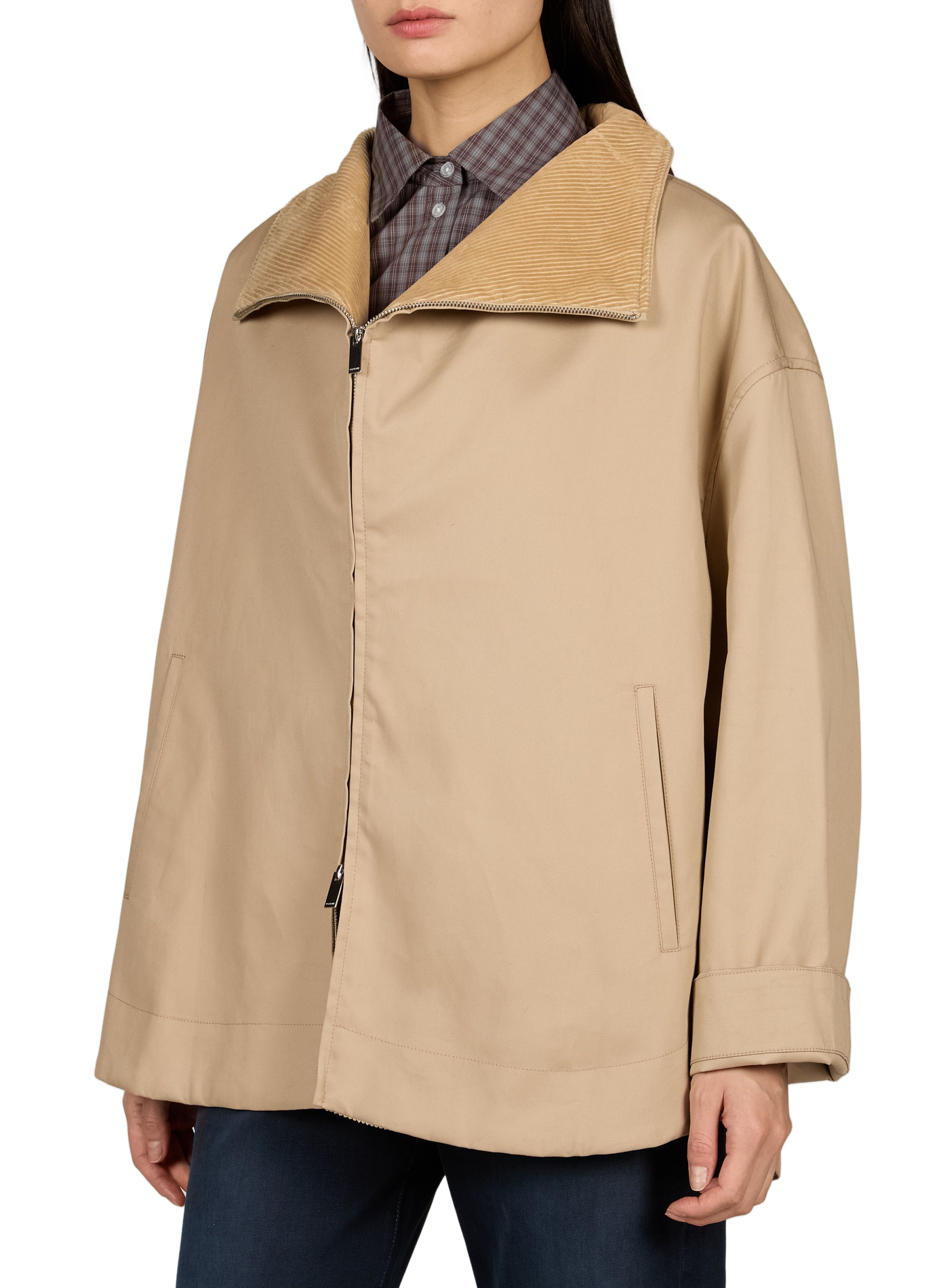 Loose cotton jacket TOTEME Beige