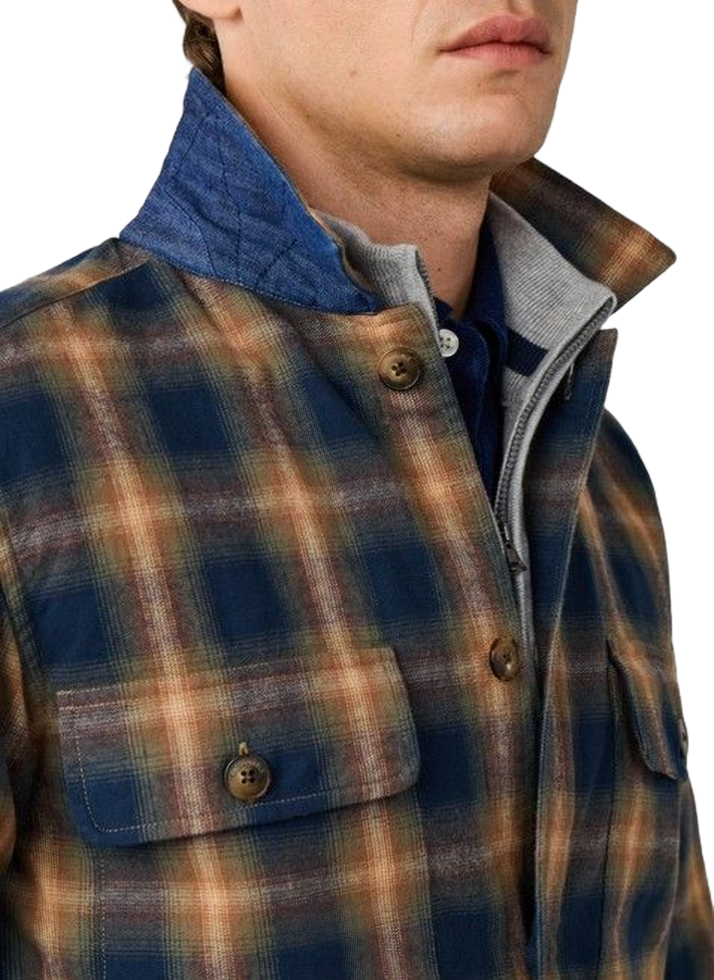 Shirt with classic collar in blended cotton | Brown FACONNABLE Men