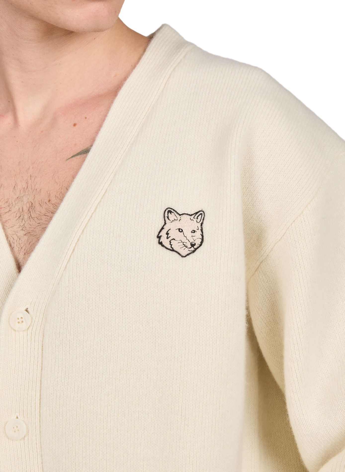 Straight wool vest MAISON KITSUNÉ White