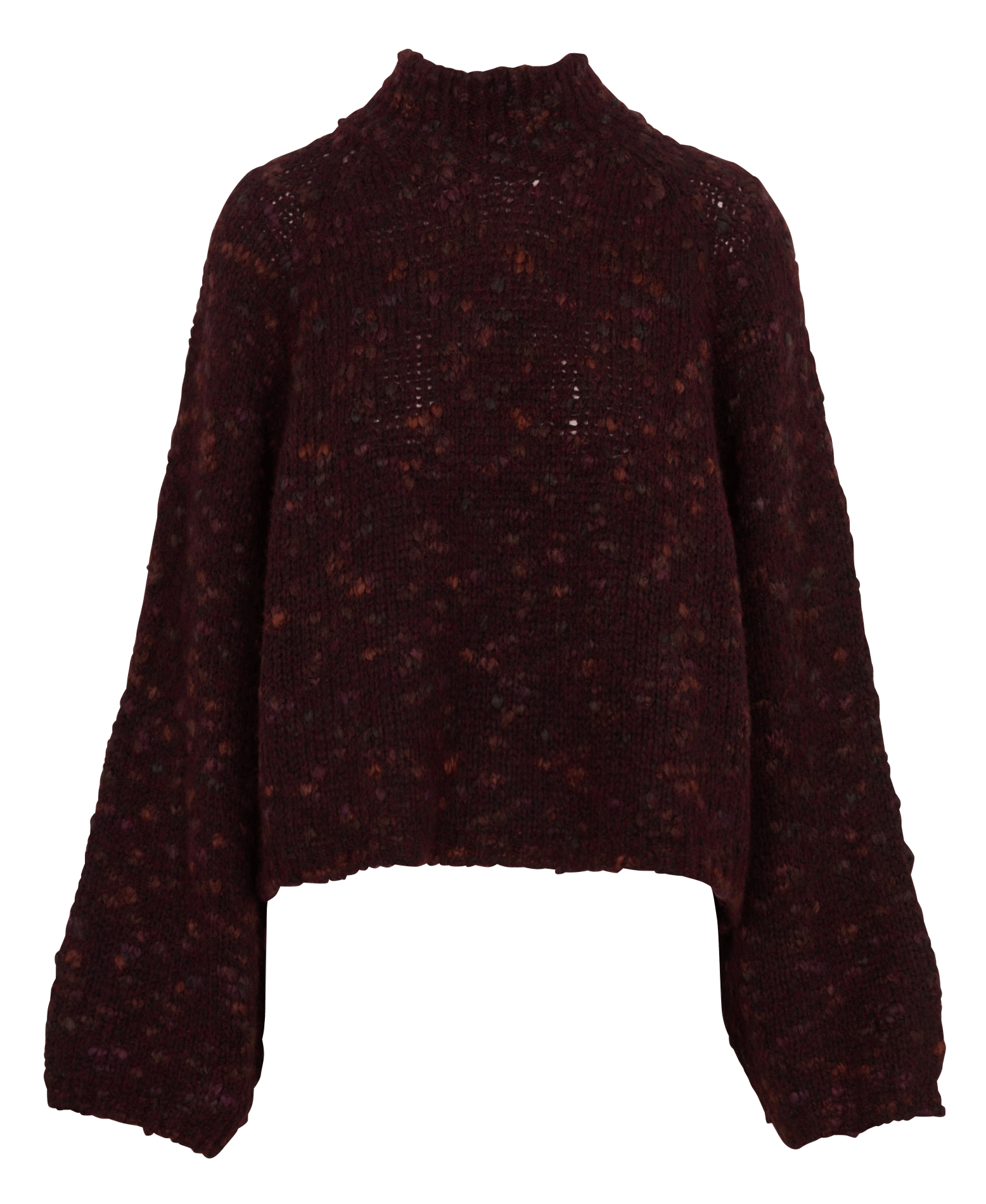 Oversized gebreide trui met opstaande kraag LA FEE MARABOUTEE Rood