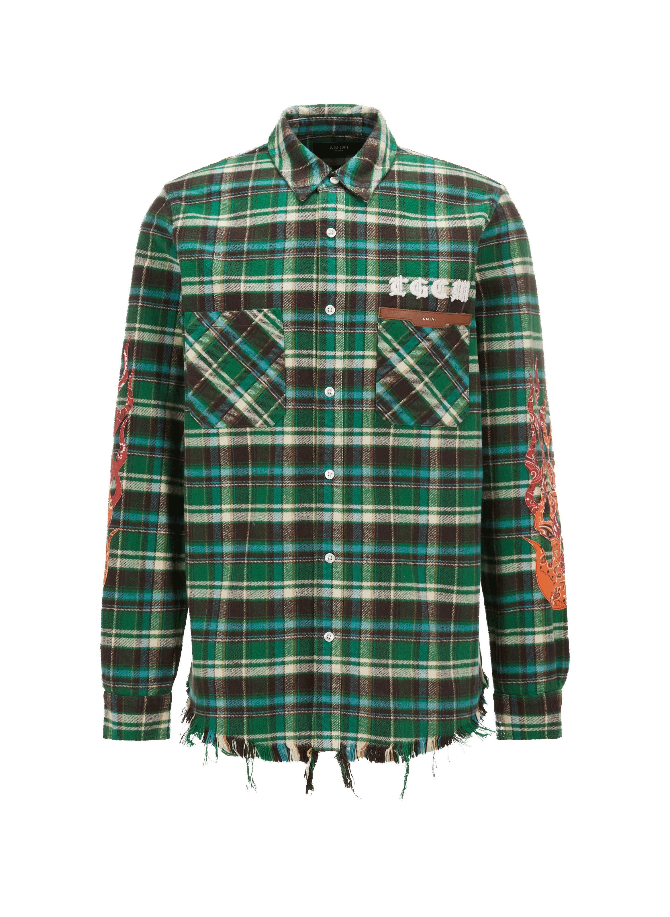 Surchemise à imprimé tartan en coton
