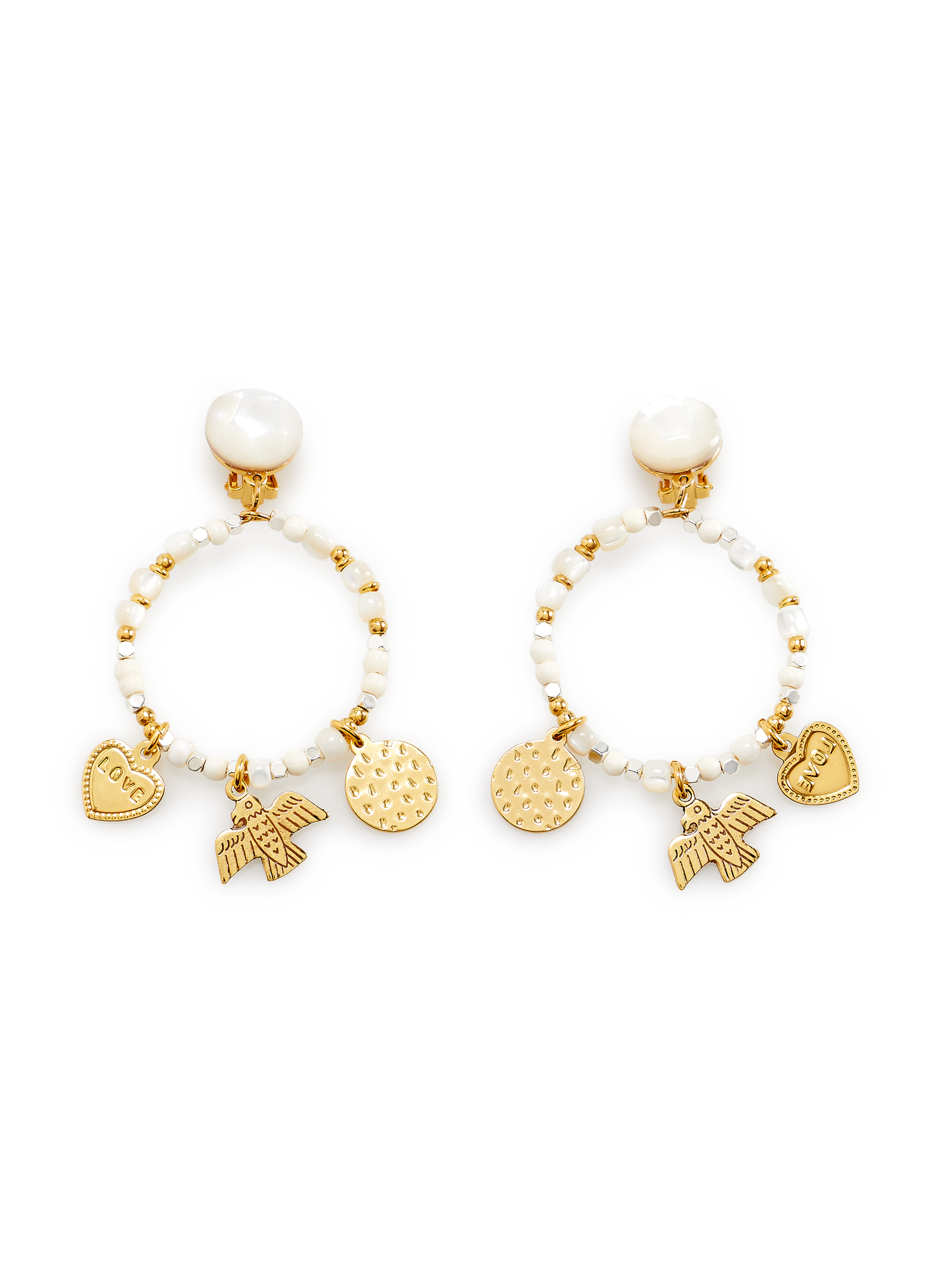 RÉMINISCENCE Lucky Charms earrings Golden