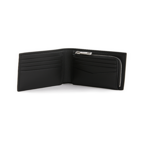Lacoste Textured Wallet In Black