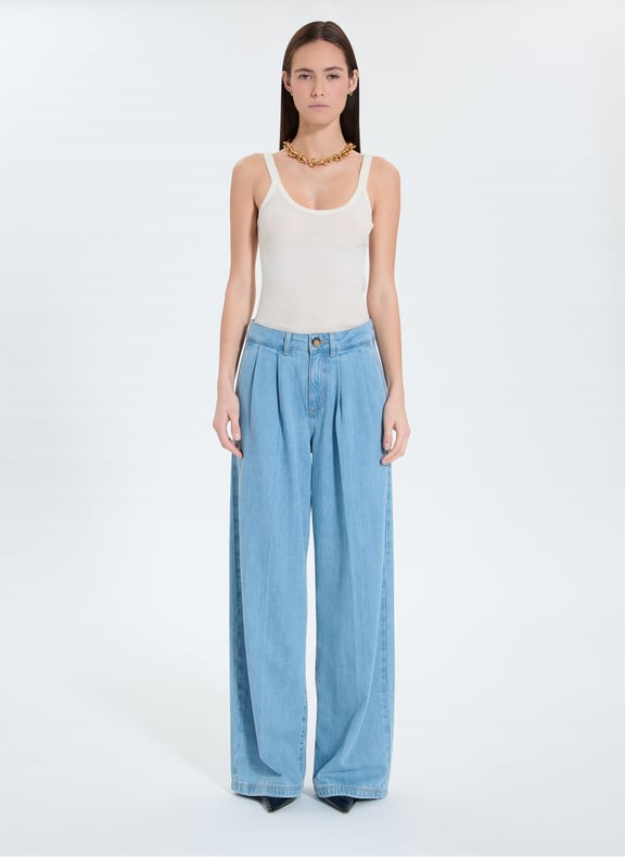 Jeans bleu ciel palazzo - prince Bleu by ZAPA ZAPA Jeans bleu ciel palazzo - prince Bleu