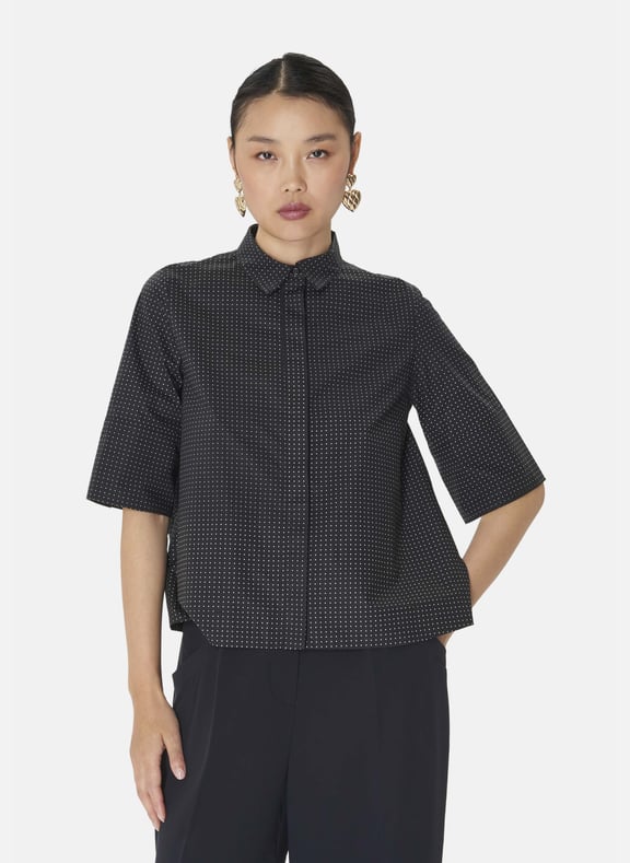 Chemise évasée pois - camille Gris by TARA JARMON TARA JARMON Chemise évasée pois - camille Gris