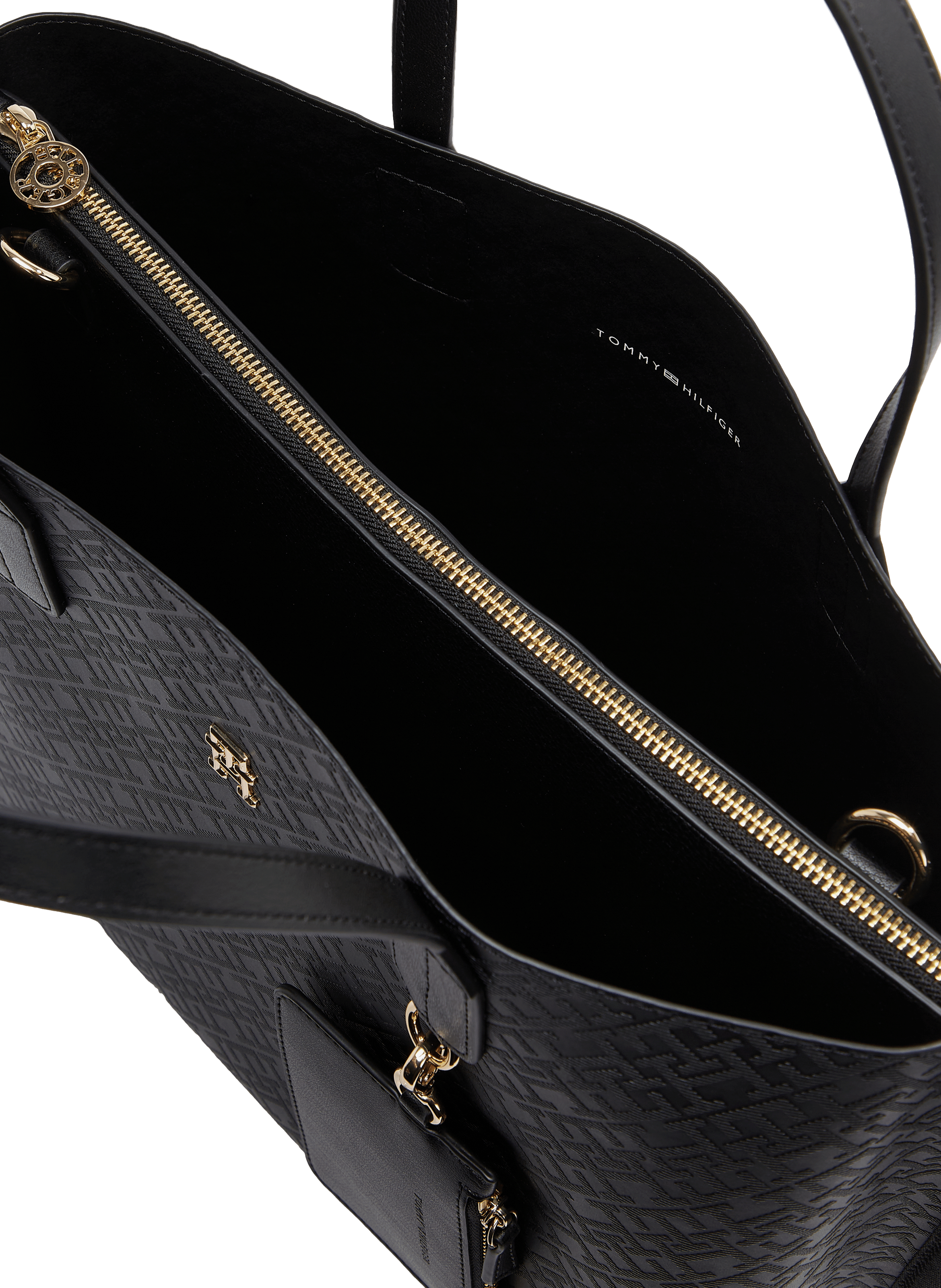 Sac bandoulière à monogramme  TOMMY HILFIGER Noir