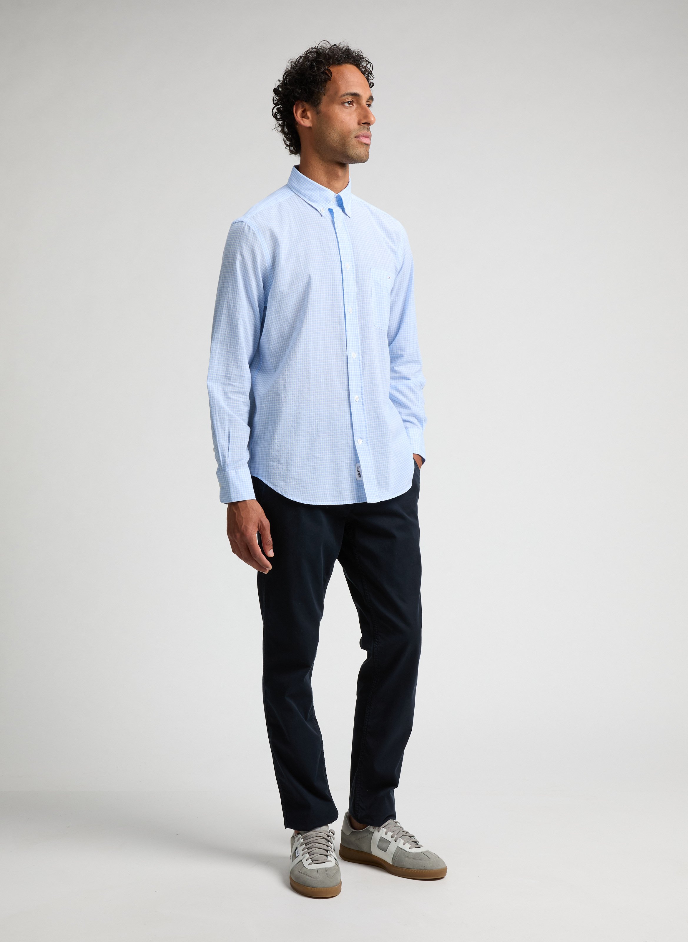 Chemise à carreaux en coton EDEN PARK Bleu