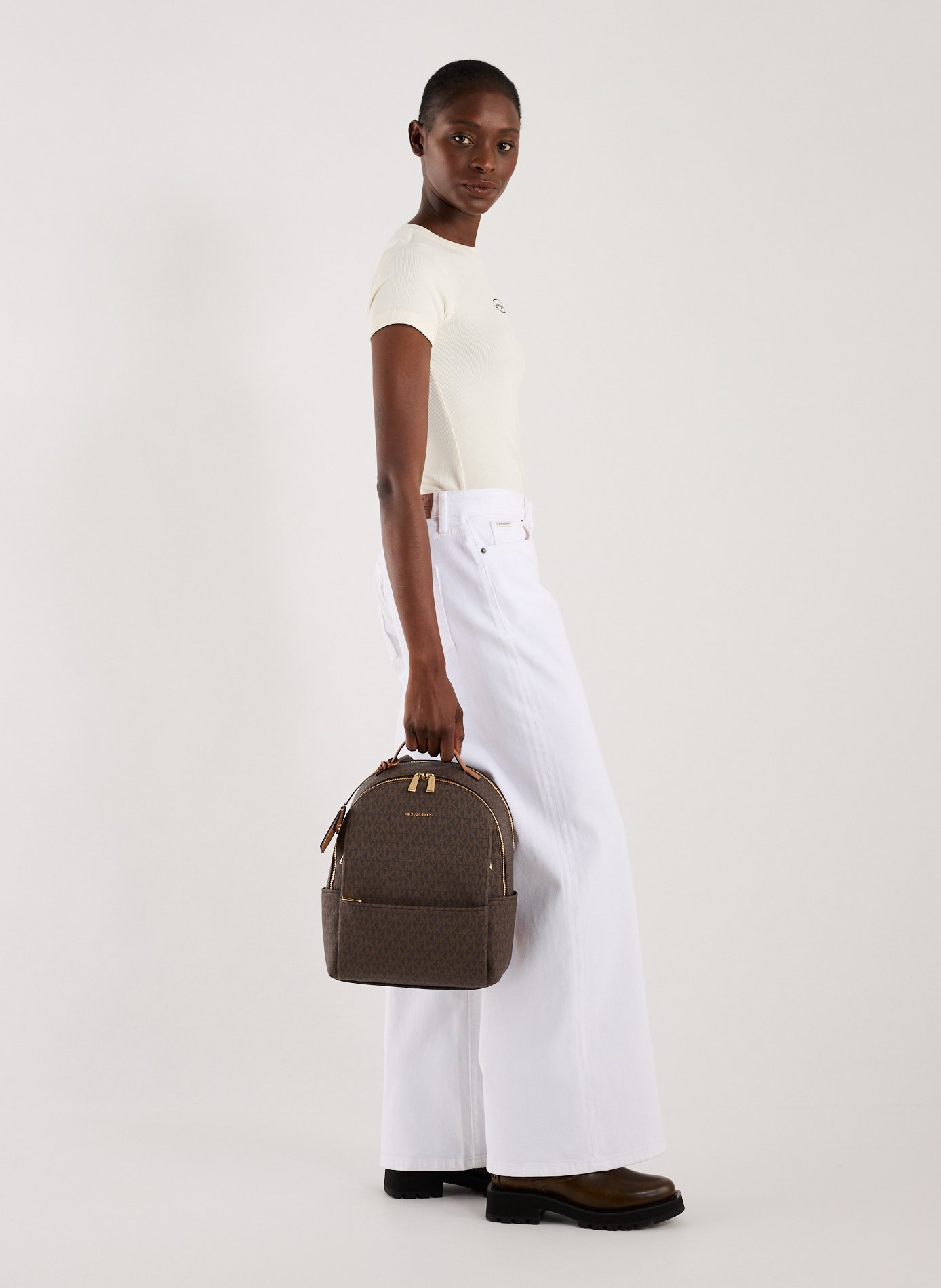 Sac à dos imprimé monogramme  MICHAEL KORS Marron