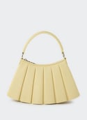 Sac moyen Lenglen plissé en cuir LENGLEN BAG Flan