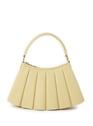 Sac moyen Lenglen plissé en cuir | Beige by LACOSTE LACOSTE Sac moyen Lenglen plissé en cuir | Beige