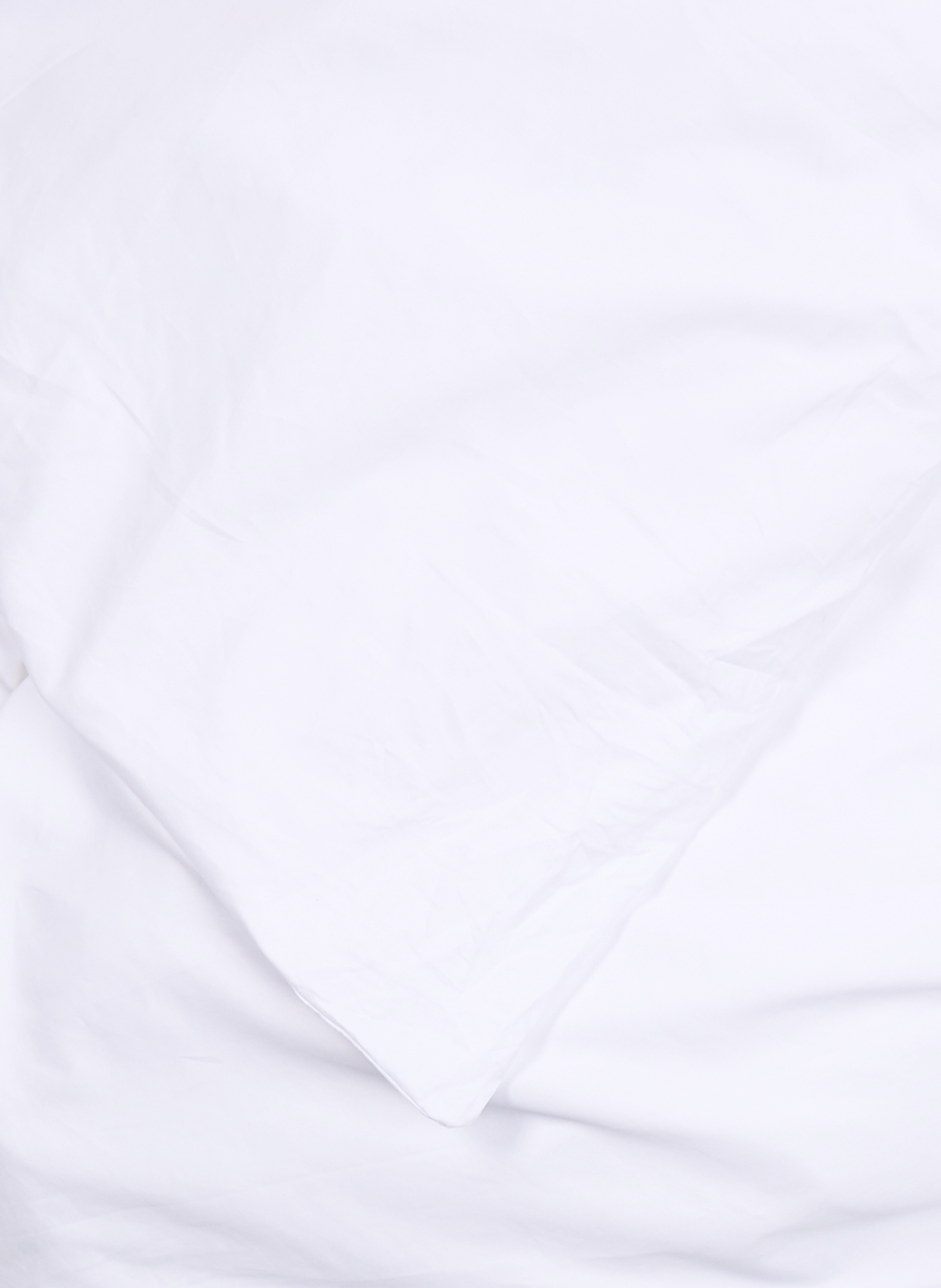 Housse de couette en percale de coton AU PRINTEMPS PARIS Blanc