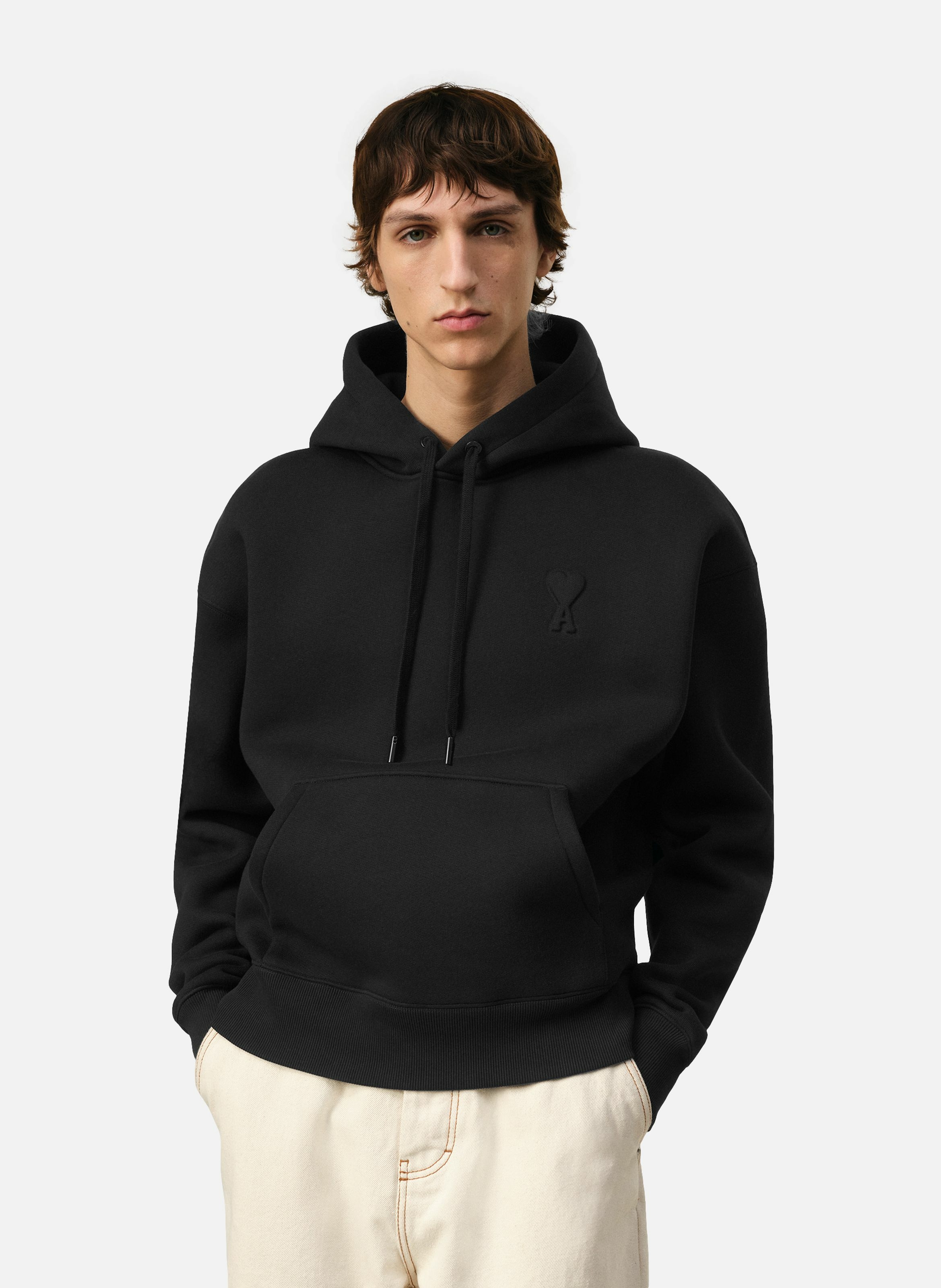 Sweatshirt à capuche ami de coeur unisexe AMI PARIS Noir