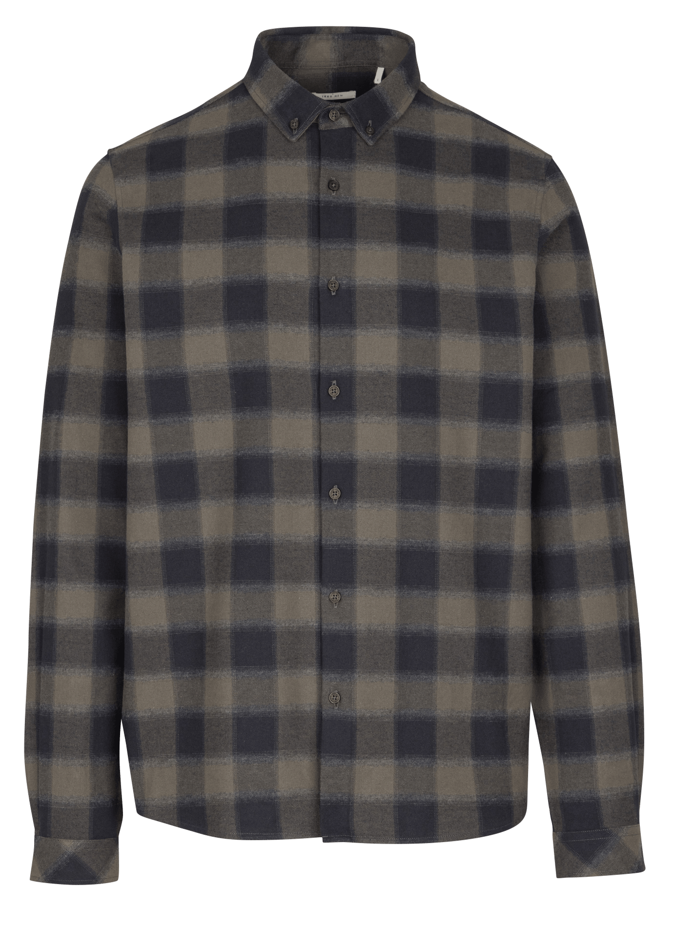 Chemise droite en coton IKKS Kaki