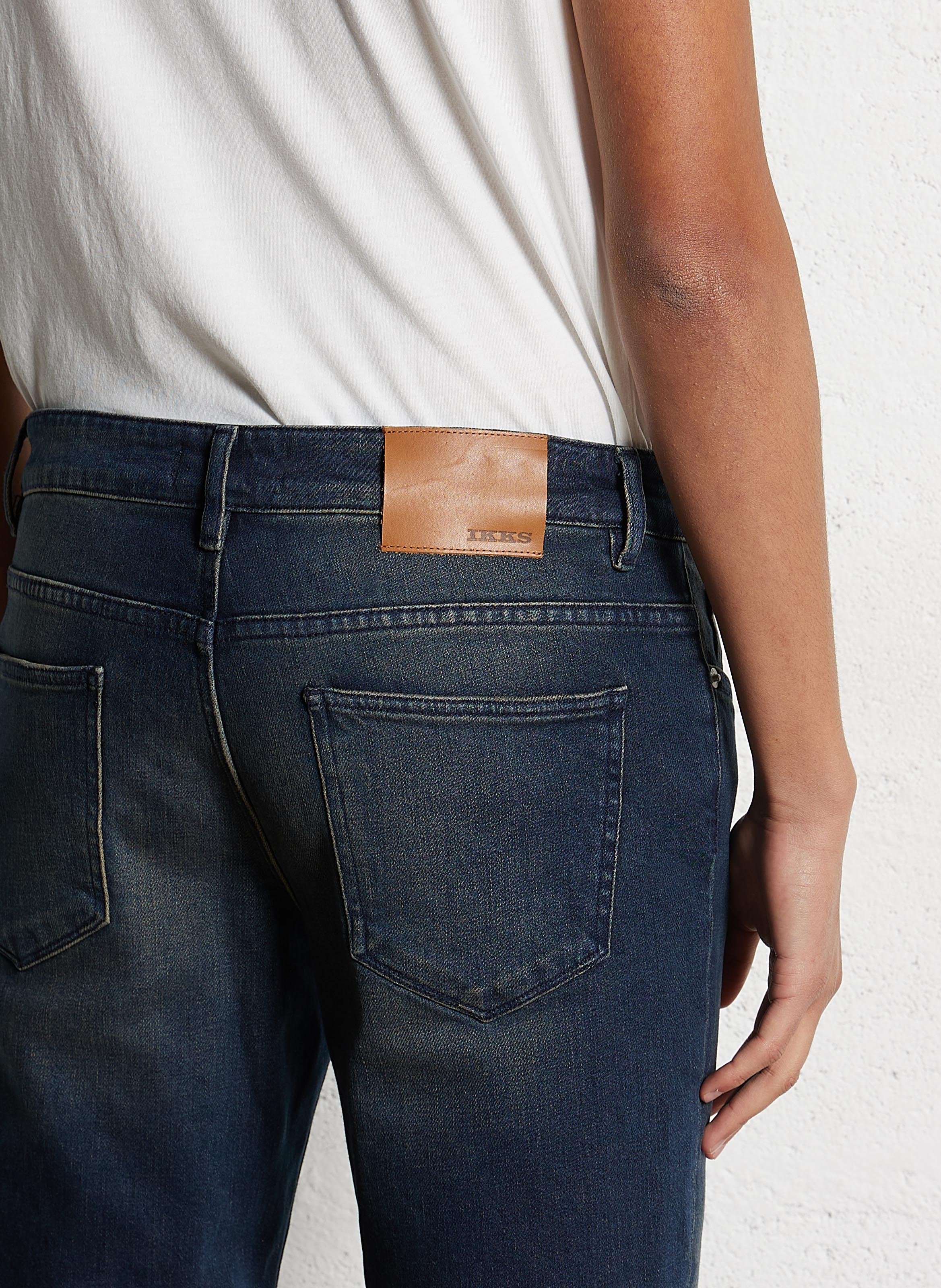 Jean droit en coton mélangé bruce IKKS Bleu