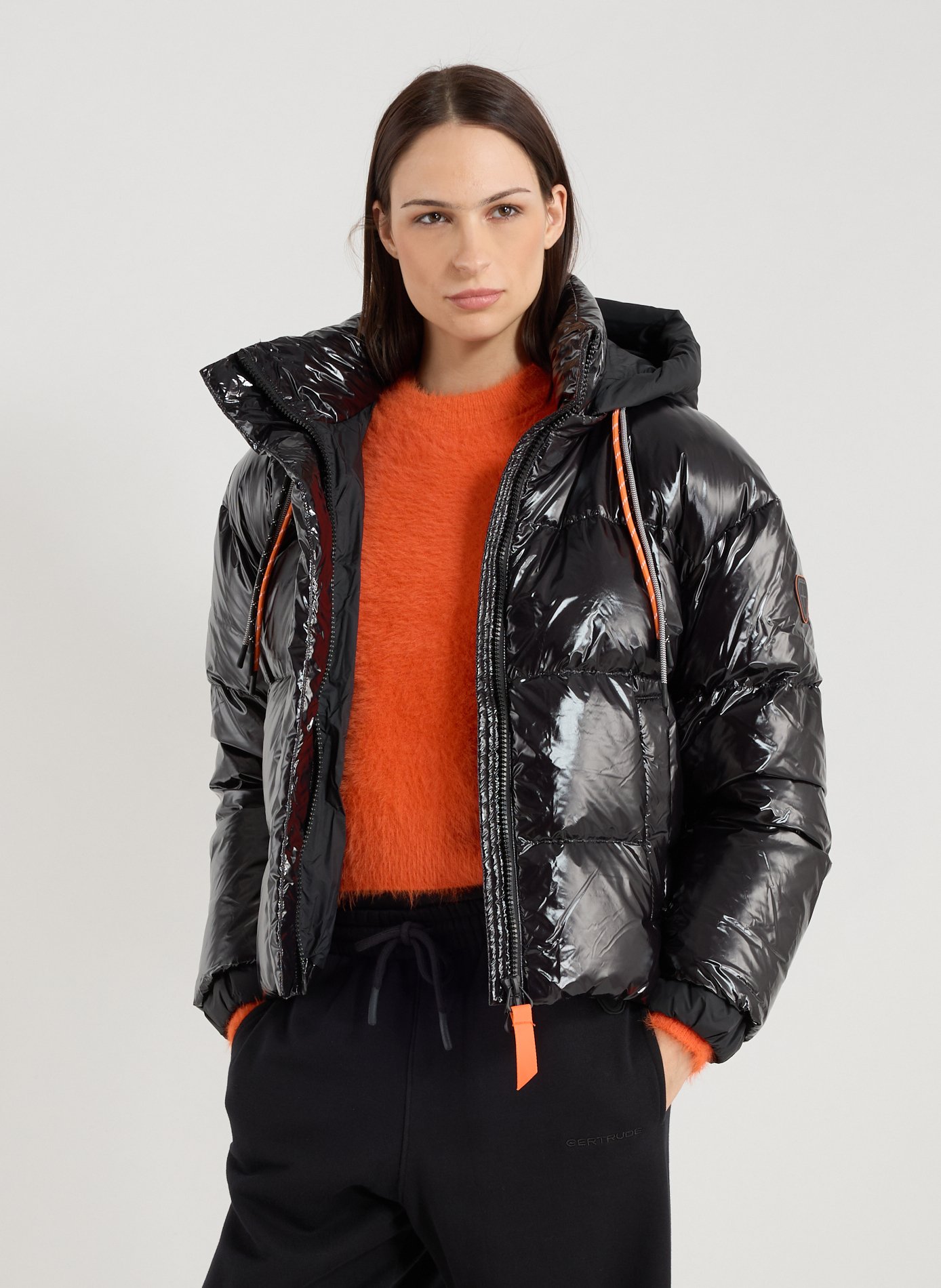 GERTRUDE ET GASTON Doudoune matelassée à capuche amovible Noir