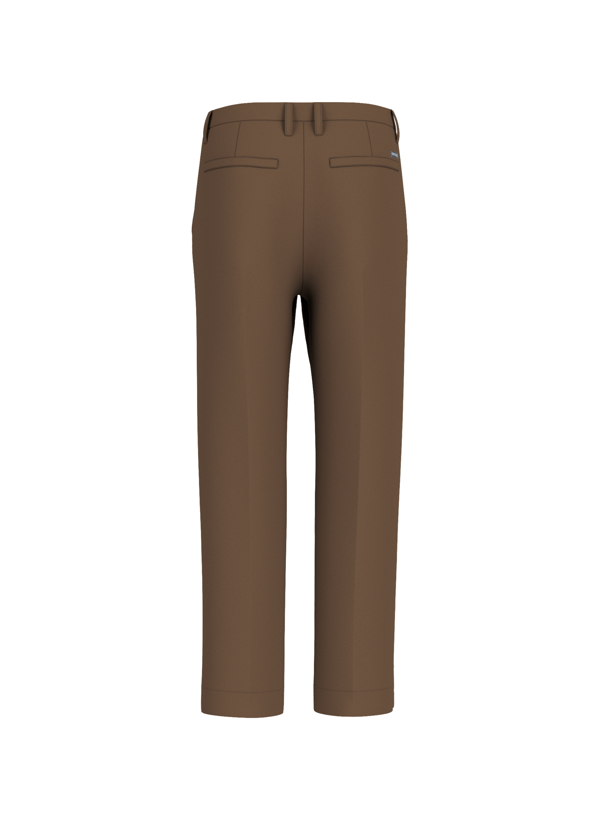 Pantalon droit en coton mélangé GUESS Marron