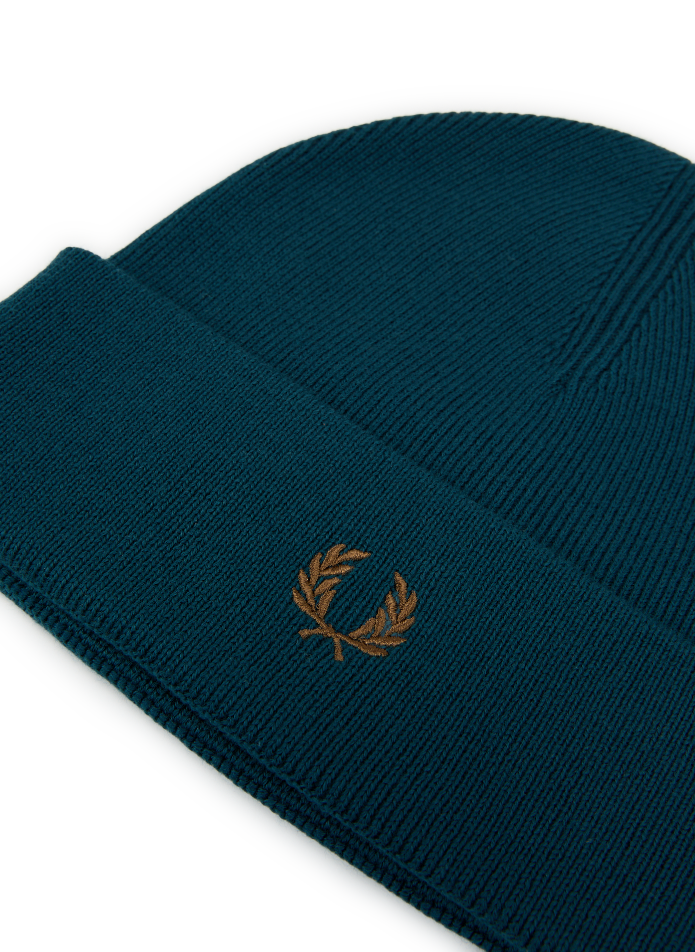 Bonnet côtelé en laine mérinos et coton FRED PERRY Noir