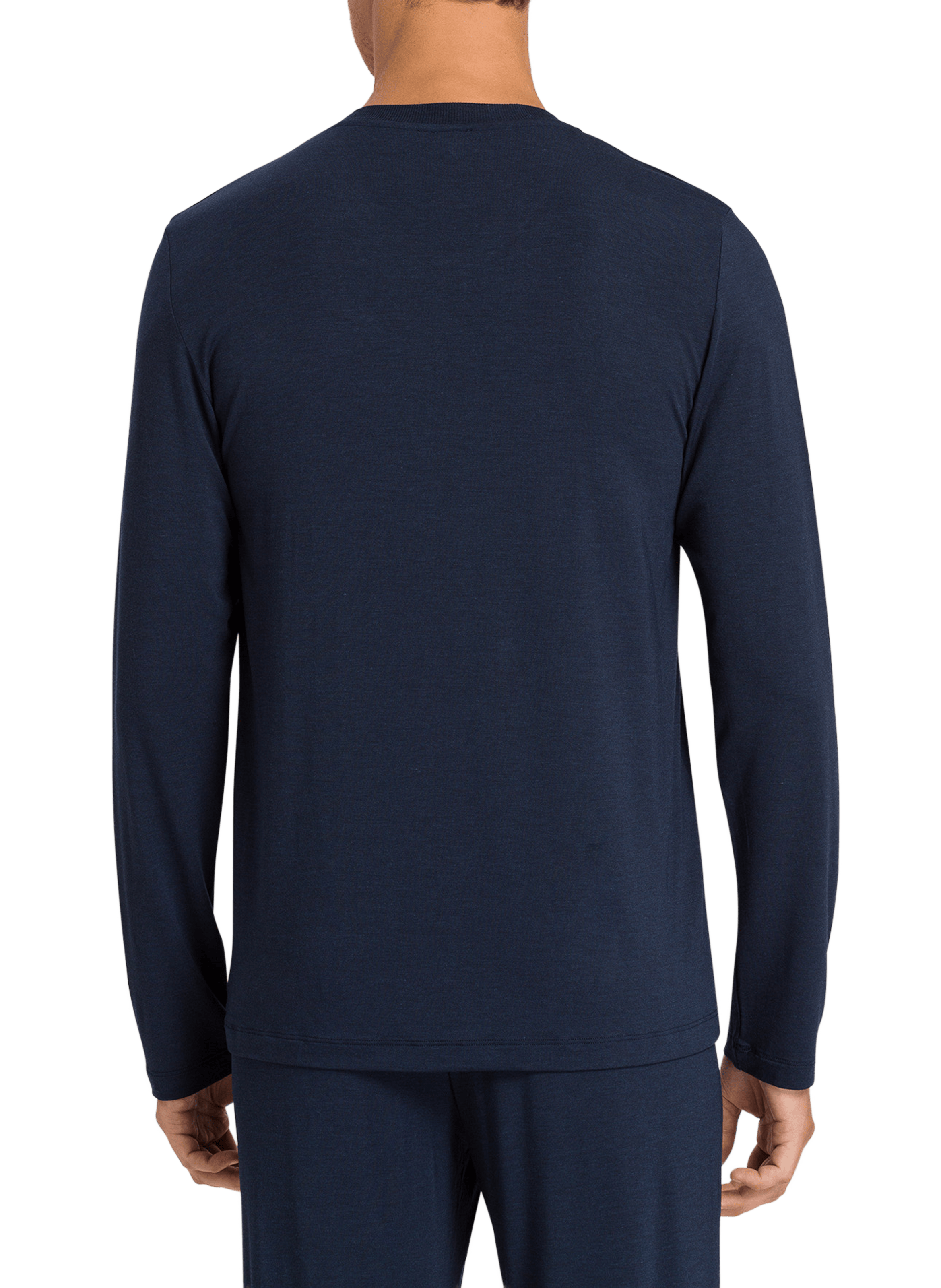 Long-sleeved pyjama T-shirt HANRO Blue
