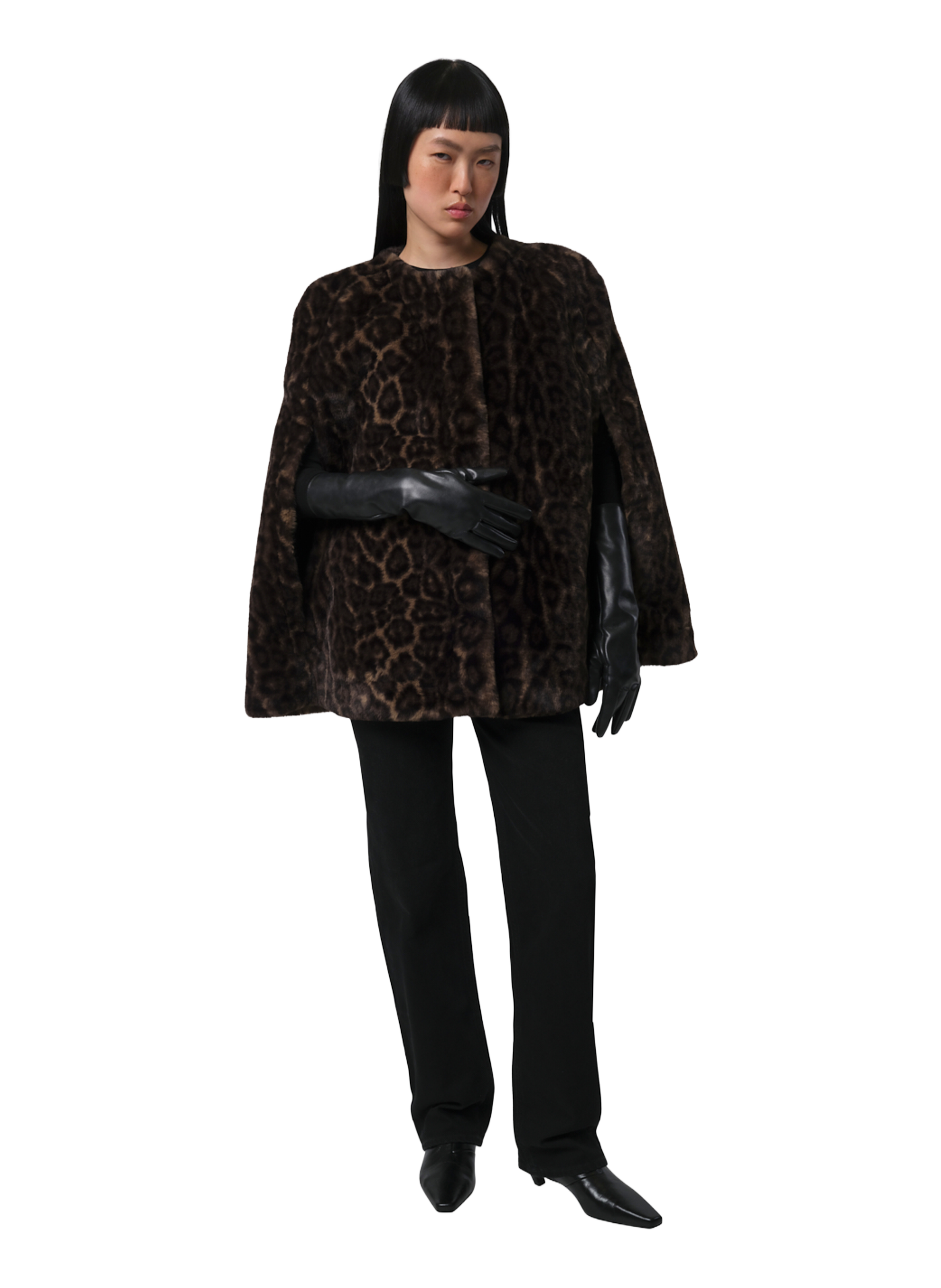 Sleeveless leopard print coat APPARIS Multicolour