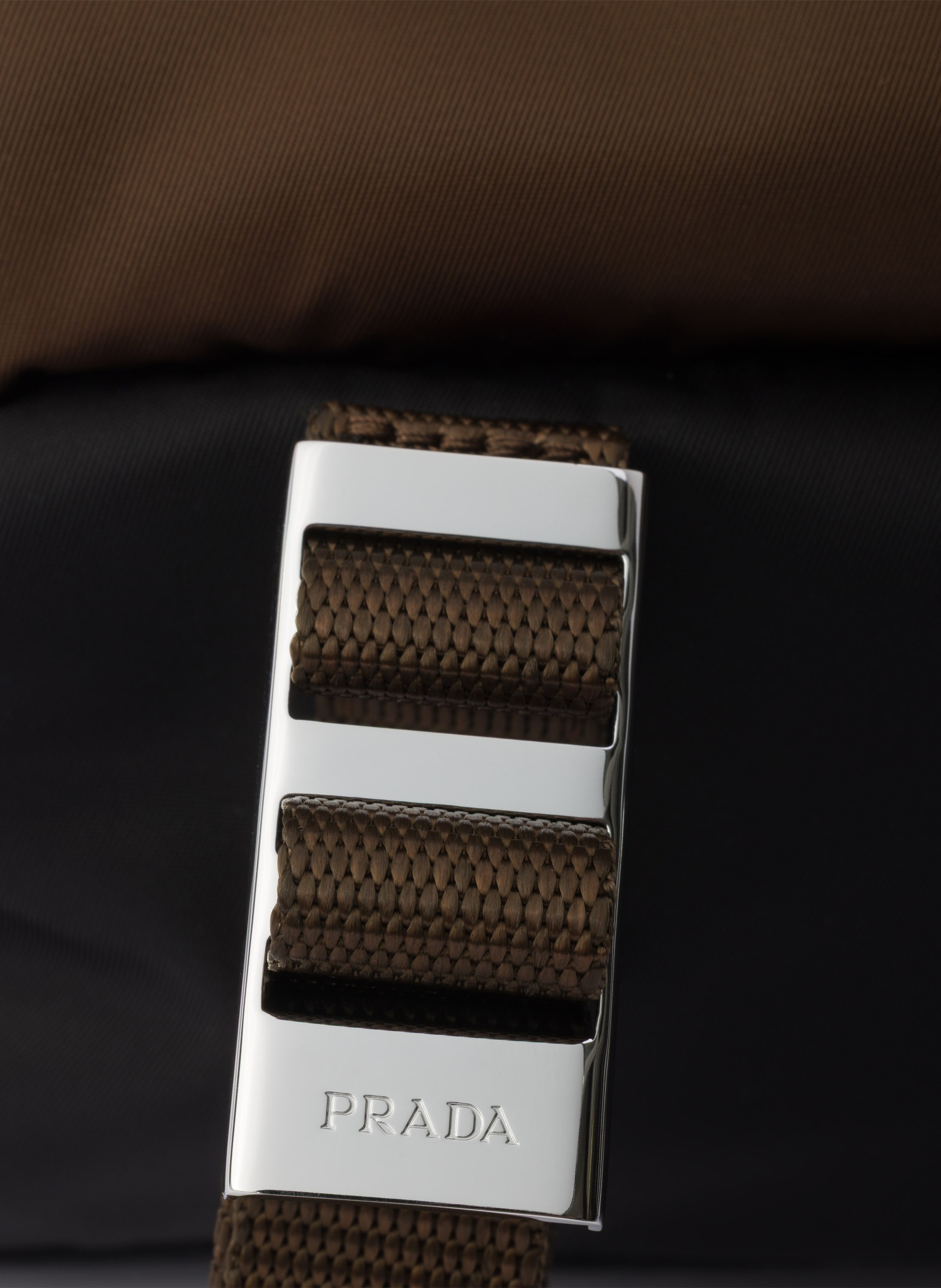 Sac porté épaule en re-nylon et cuir saffiano PRADA Noir