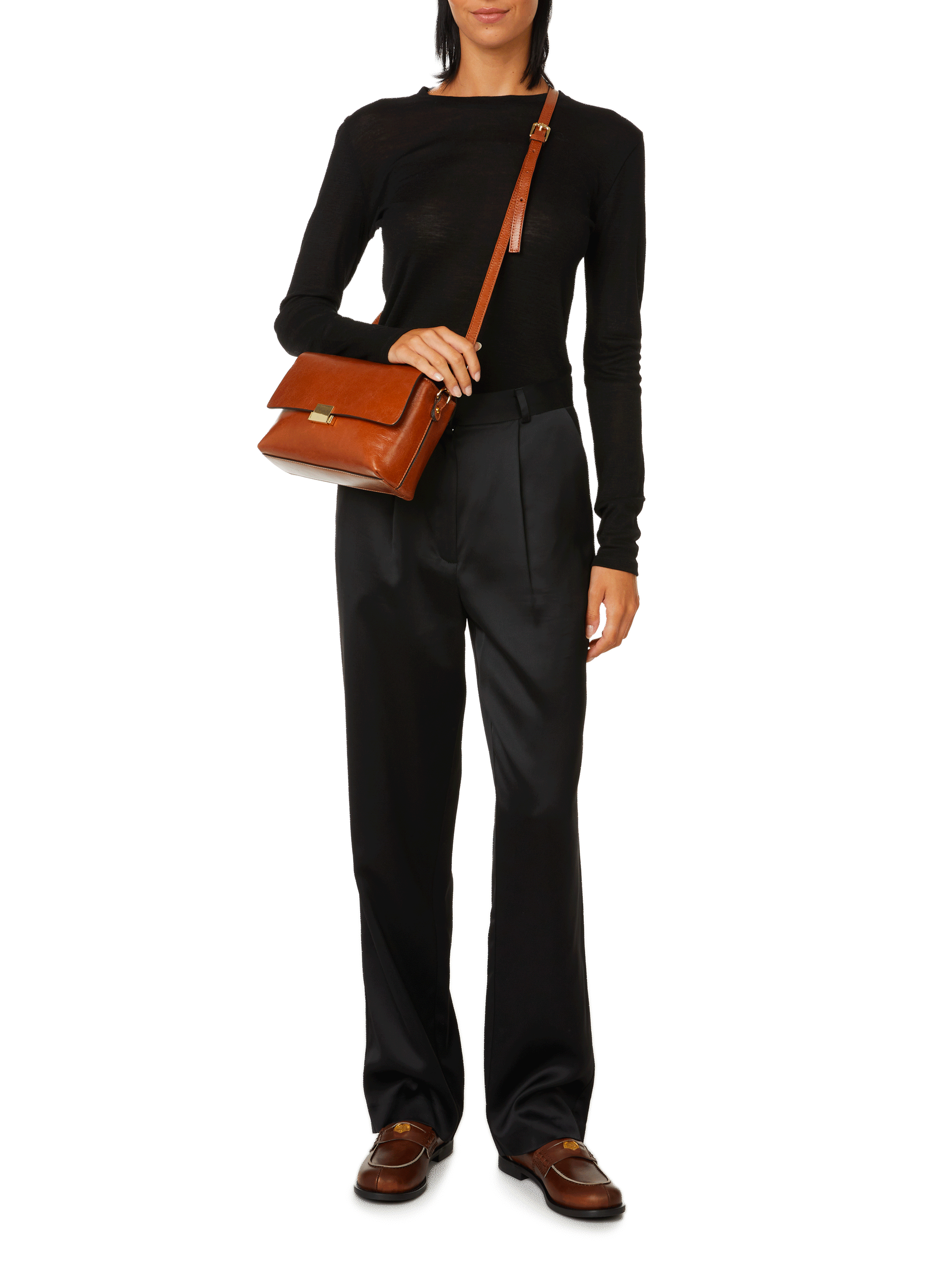 Fine wool jumper Black