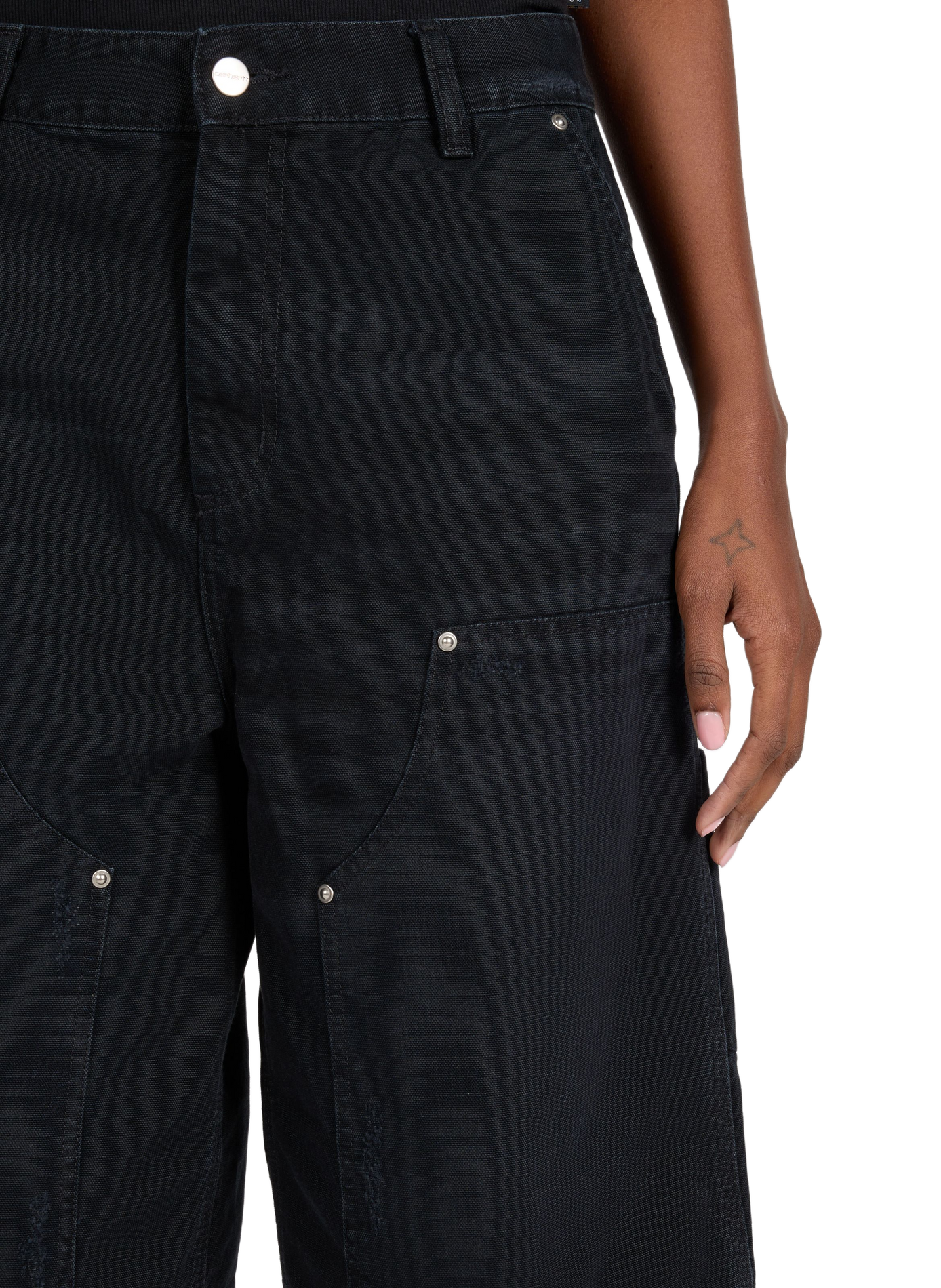 Straight cotton shorts CARHARTT WIP Black