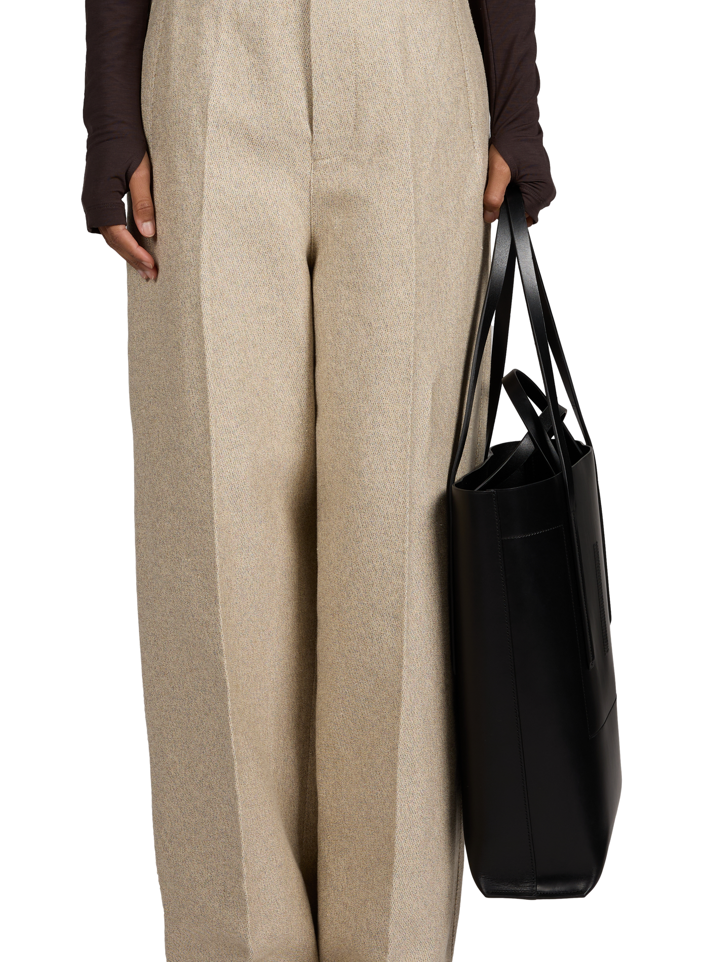 Smooth leather tote bag RICK OWENS Black