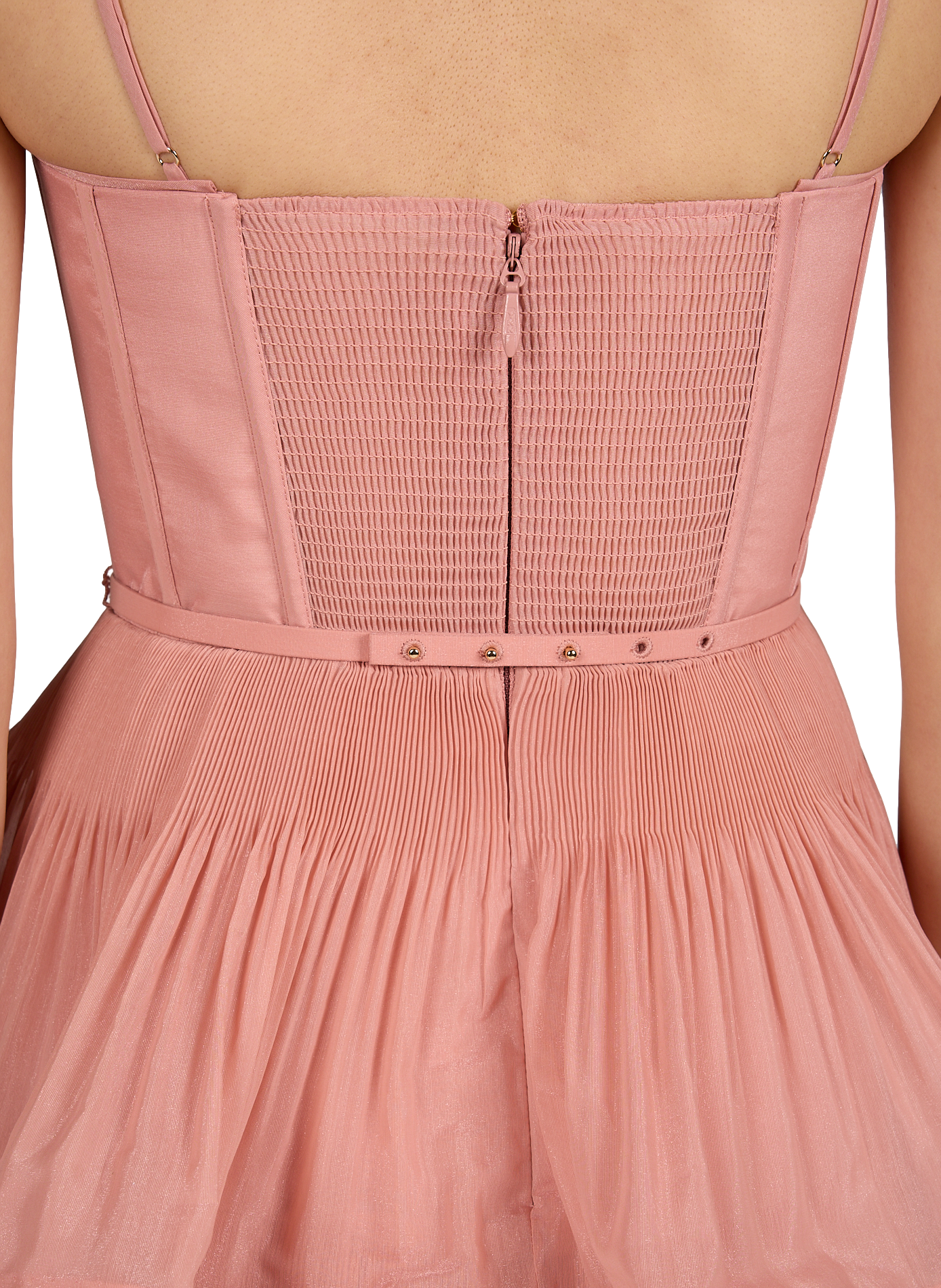 Pleated midi dress with ruffles ZIMMERMANN Pink