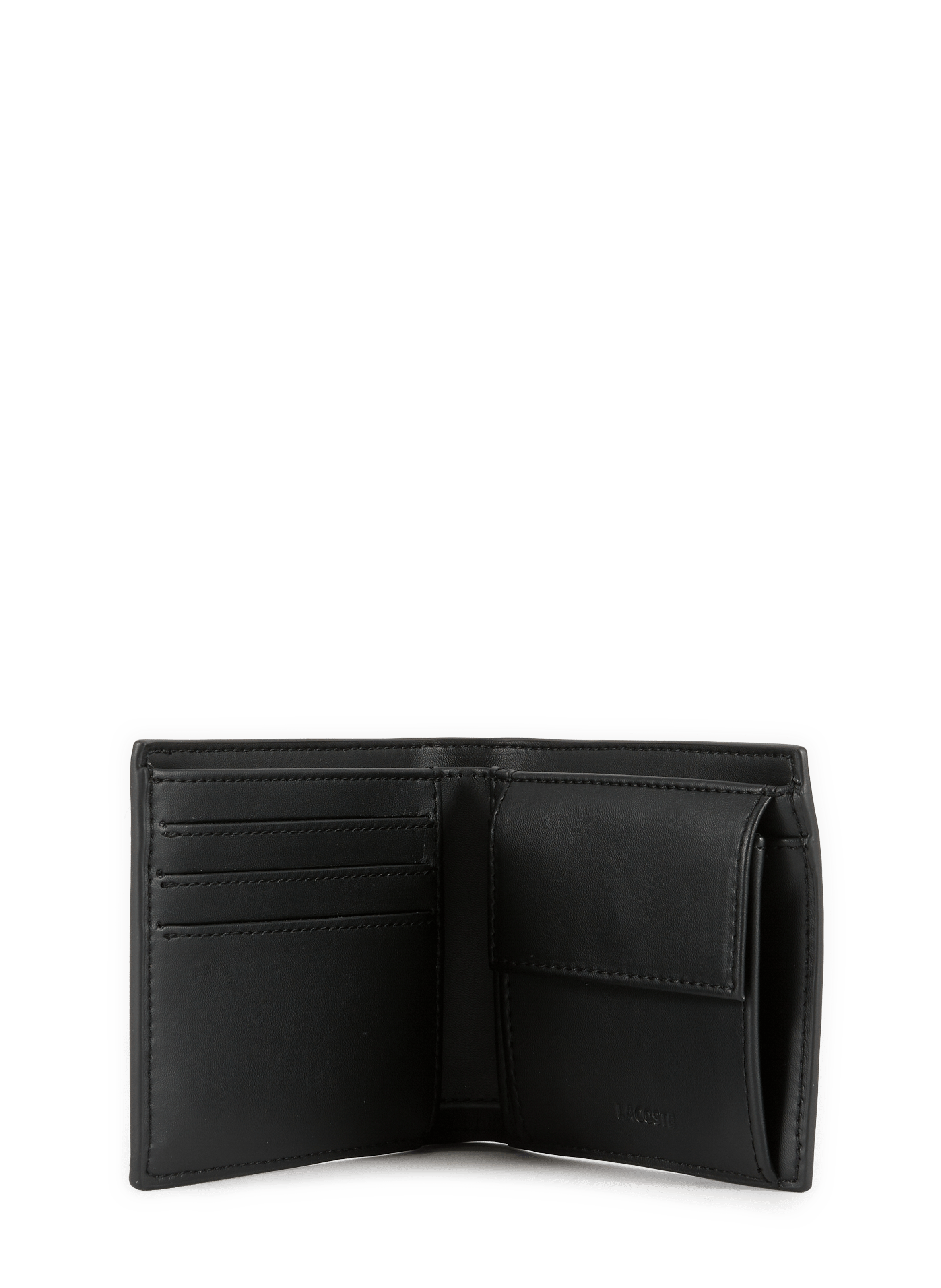 Portefeuille moyen Langon en petit piqué LACOSTE Noir