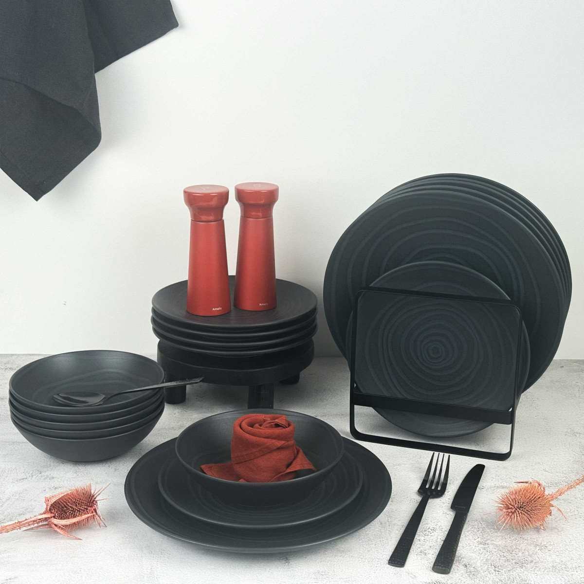 Vibe - assiette plate (lot de 6) MEDARD DE NOBLAT Gris