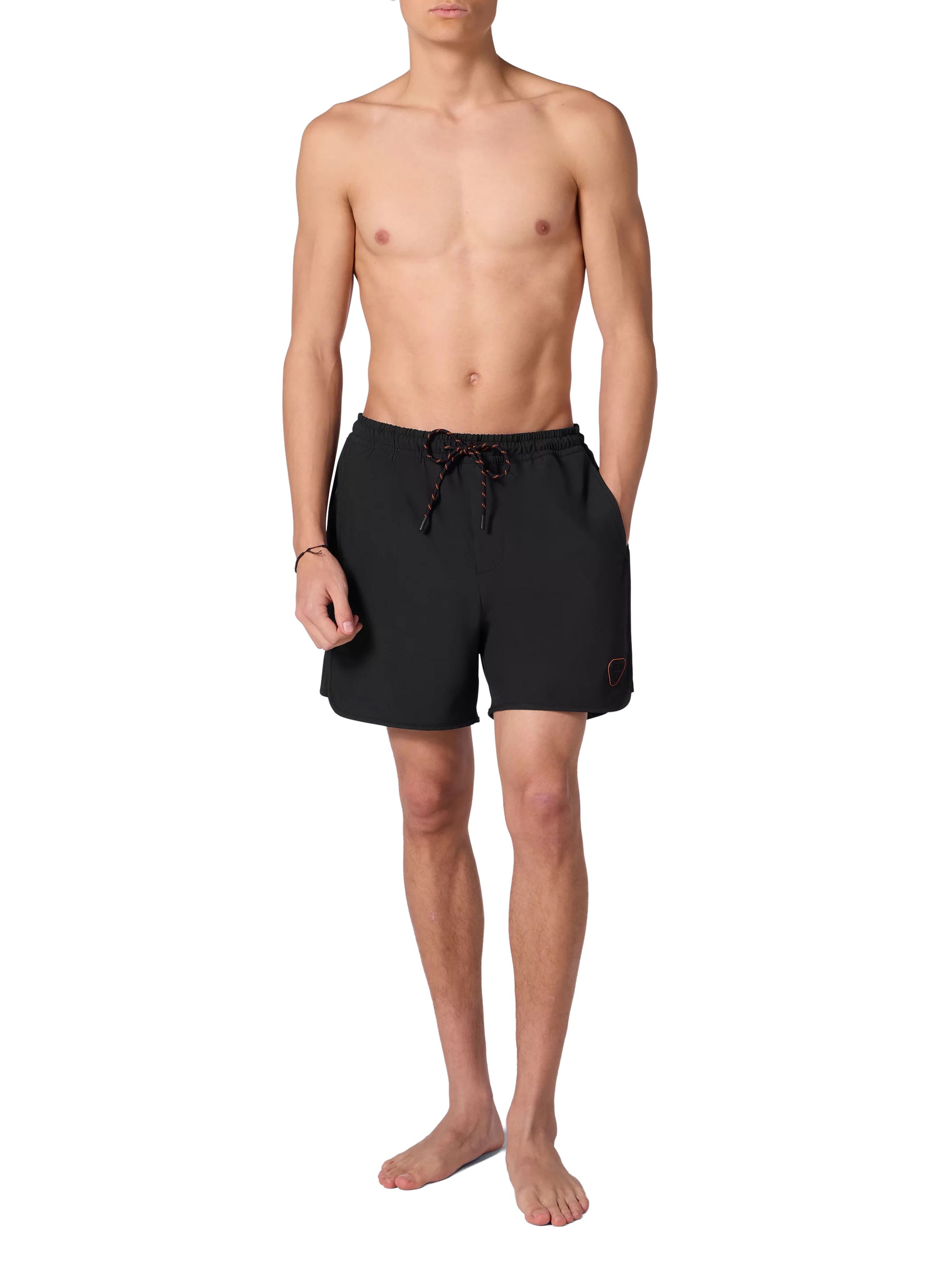 Short de bain Samy en color-block GERTRUDE ET GASTON Noir