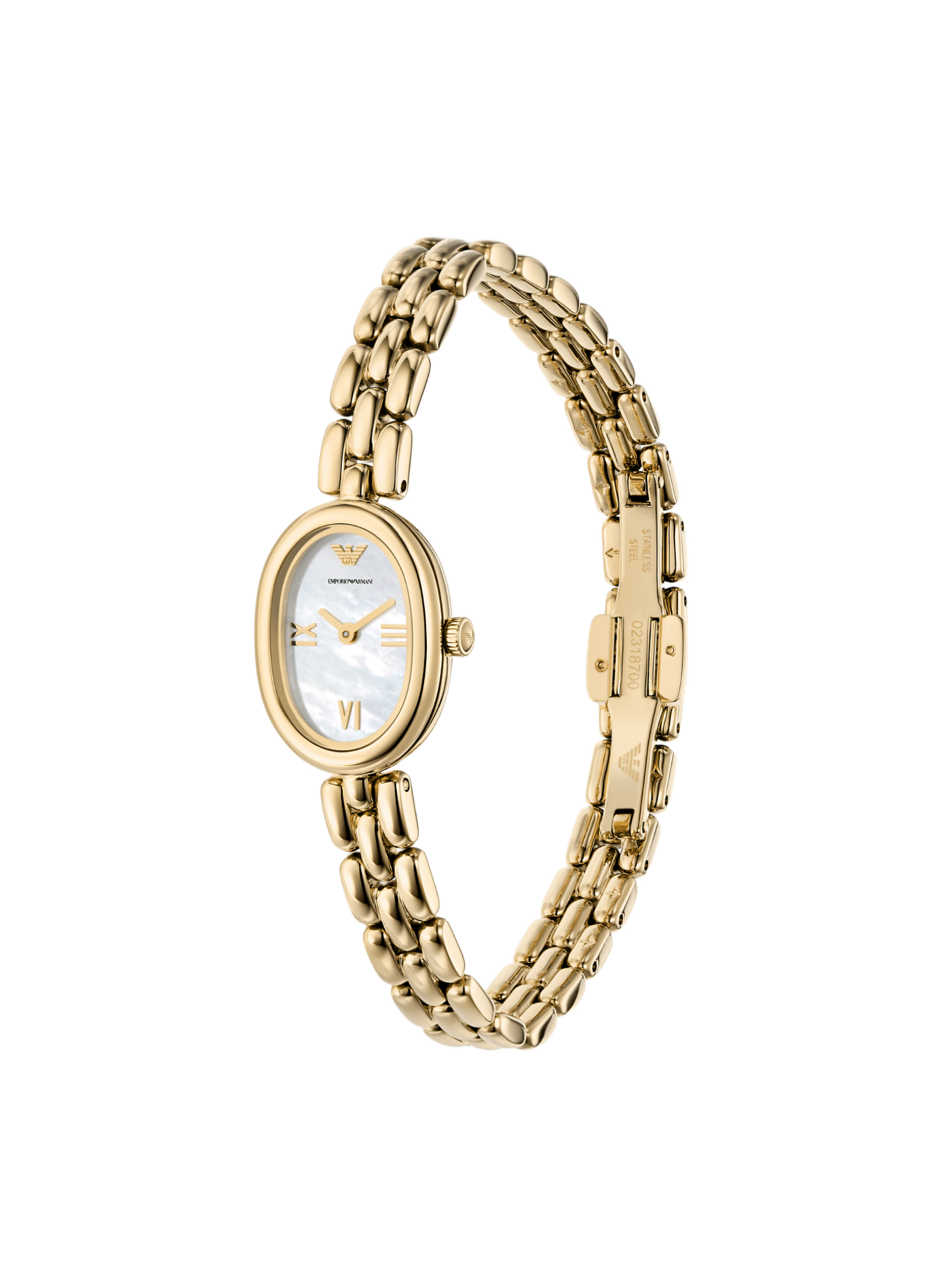 Montre quartz Sinfonia en acier inoxydable ARMANI MONTRES Blanc