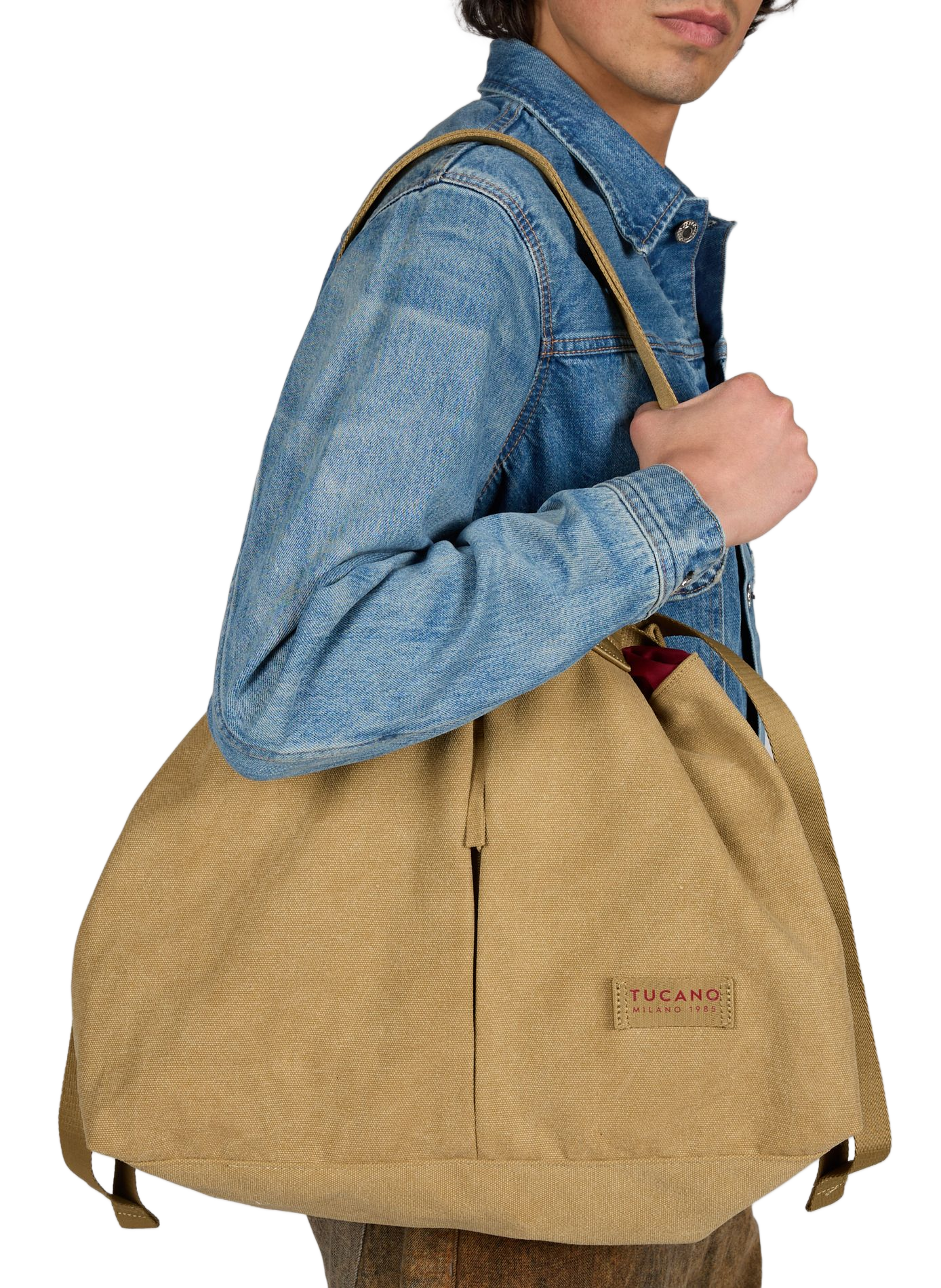 Sac week-end Carry Shopper Medium en toile de coton TUCANO Kaki