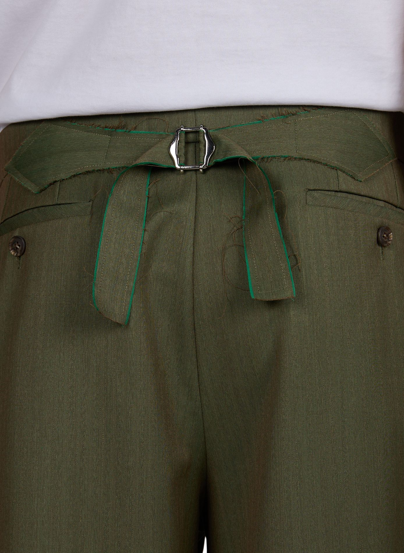 Straight new wool trousers SONIA CARRASCO Khaki