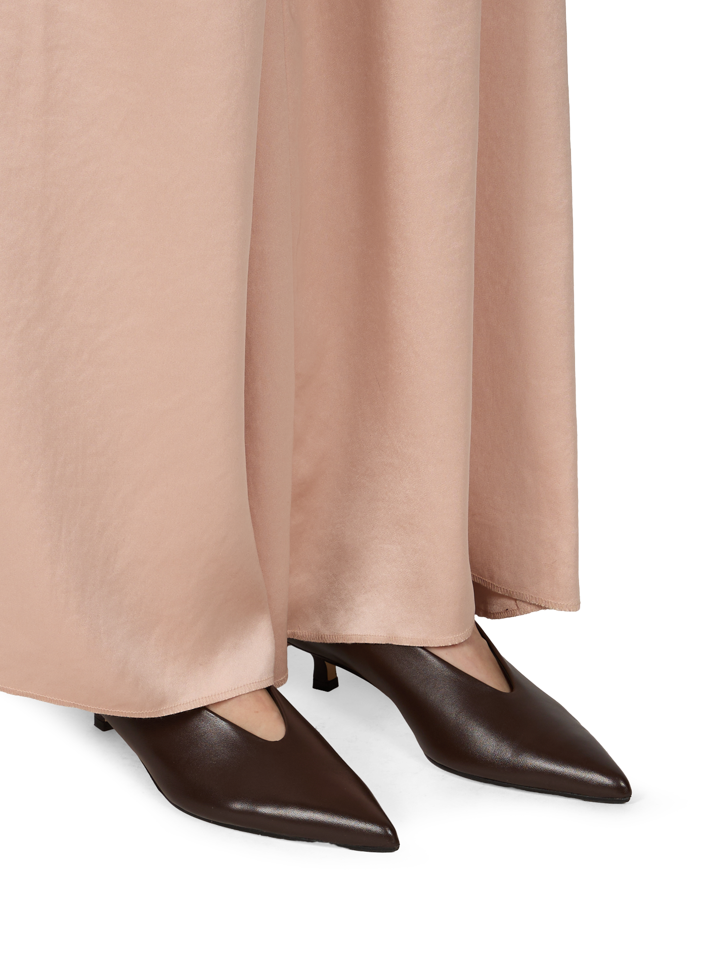 Escarpins Clara à bout pointu en cuir de veau AEYDE Marron