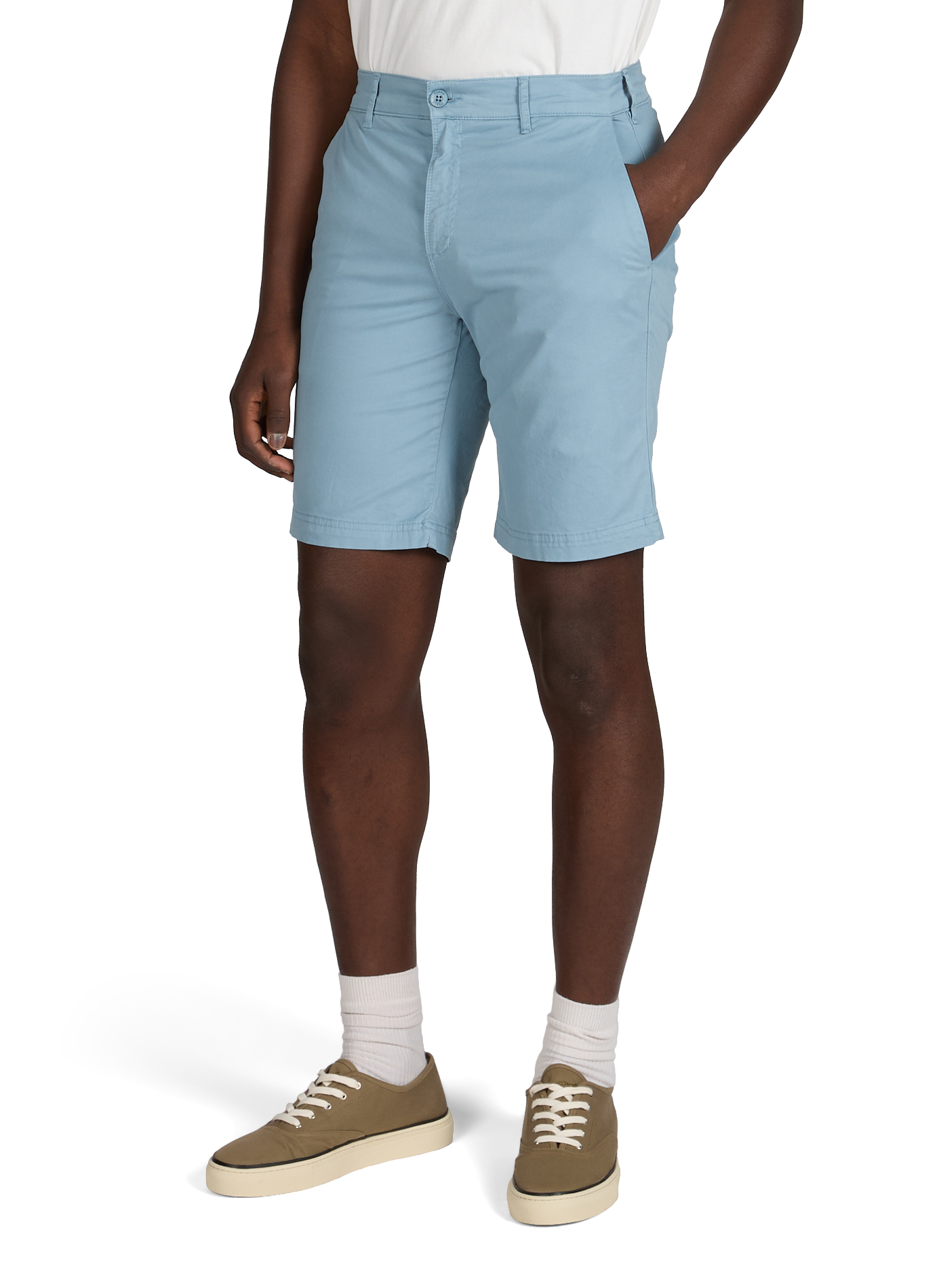 Saulien straight cotton blend shorts FAGUO Grey