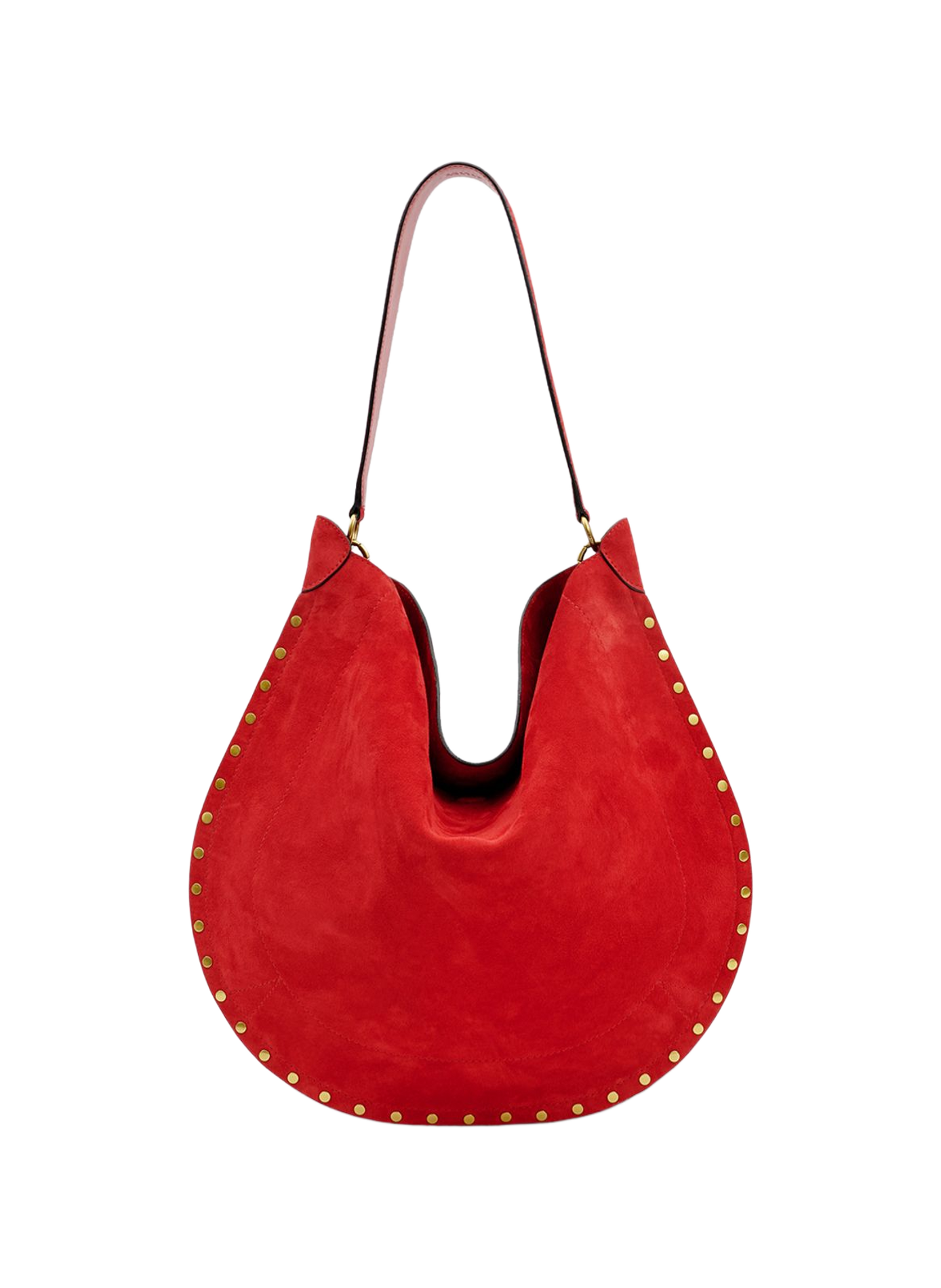 Oskan Hobo shoulder bag in soft calf leather ISABEL MARANT Red
