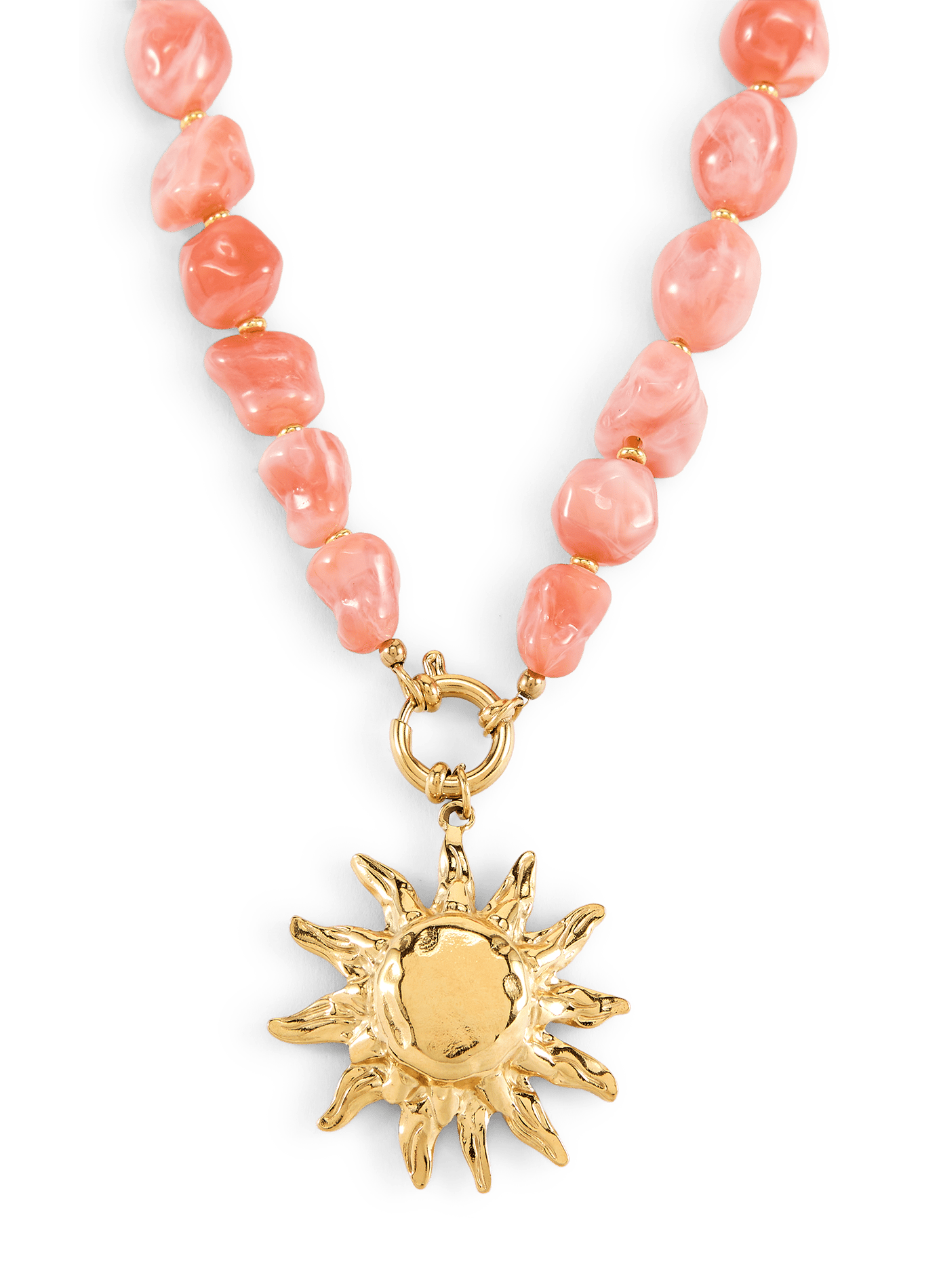Sun pendant pearl necklace AU PRINTEMPS PARIS Pink