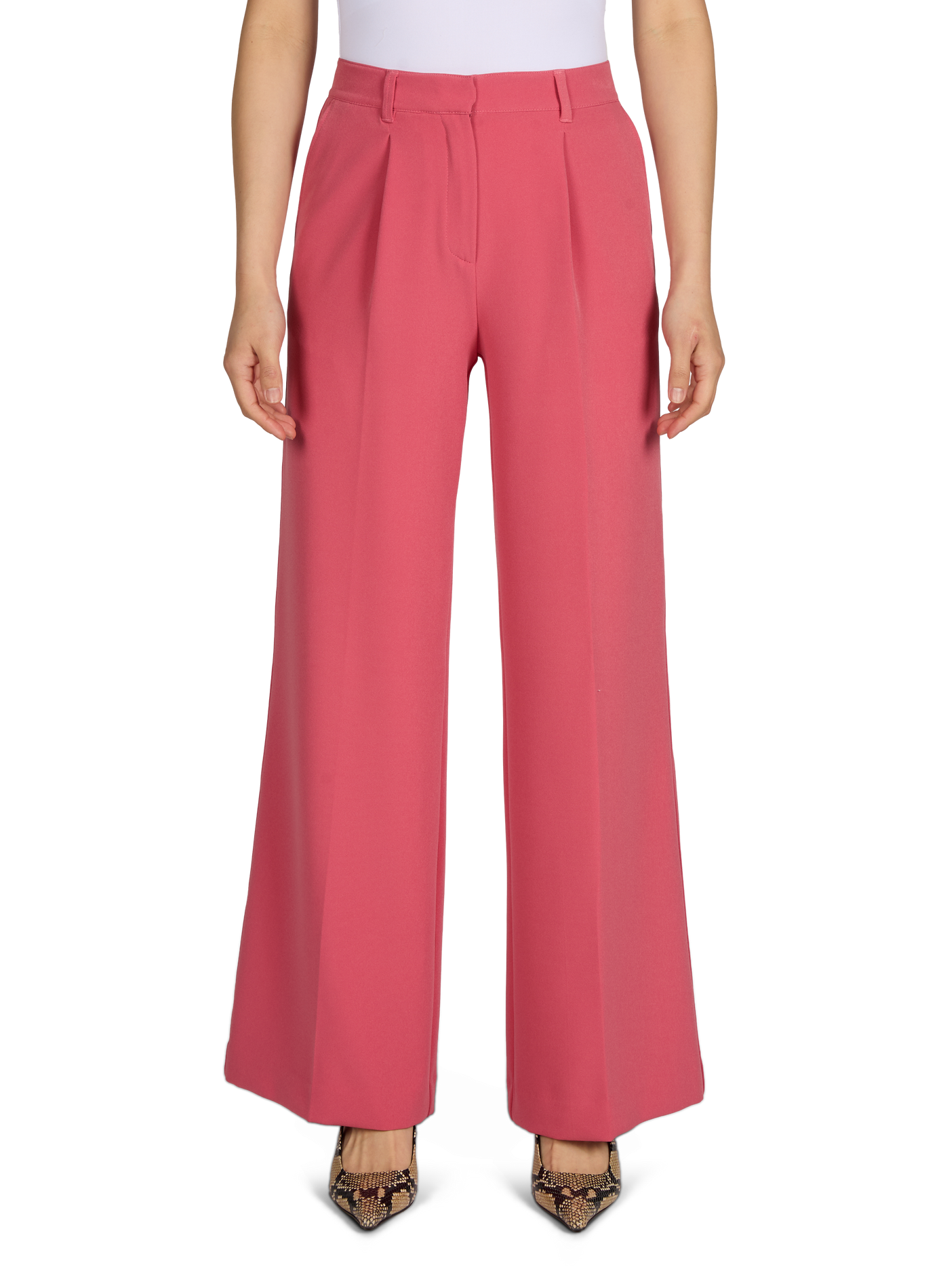 Pantalon large  BOSS Rouge