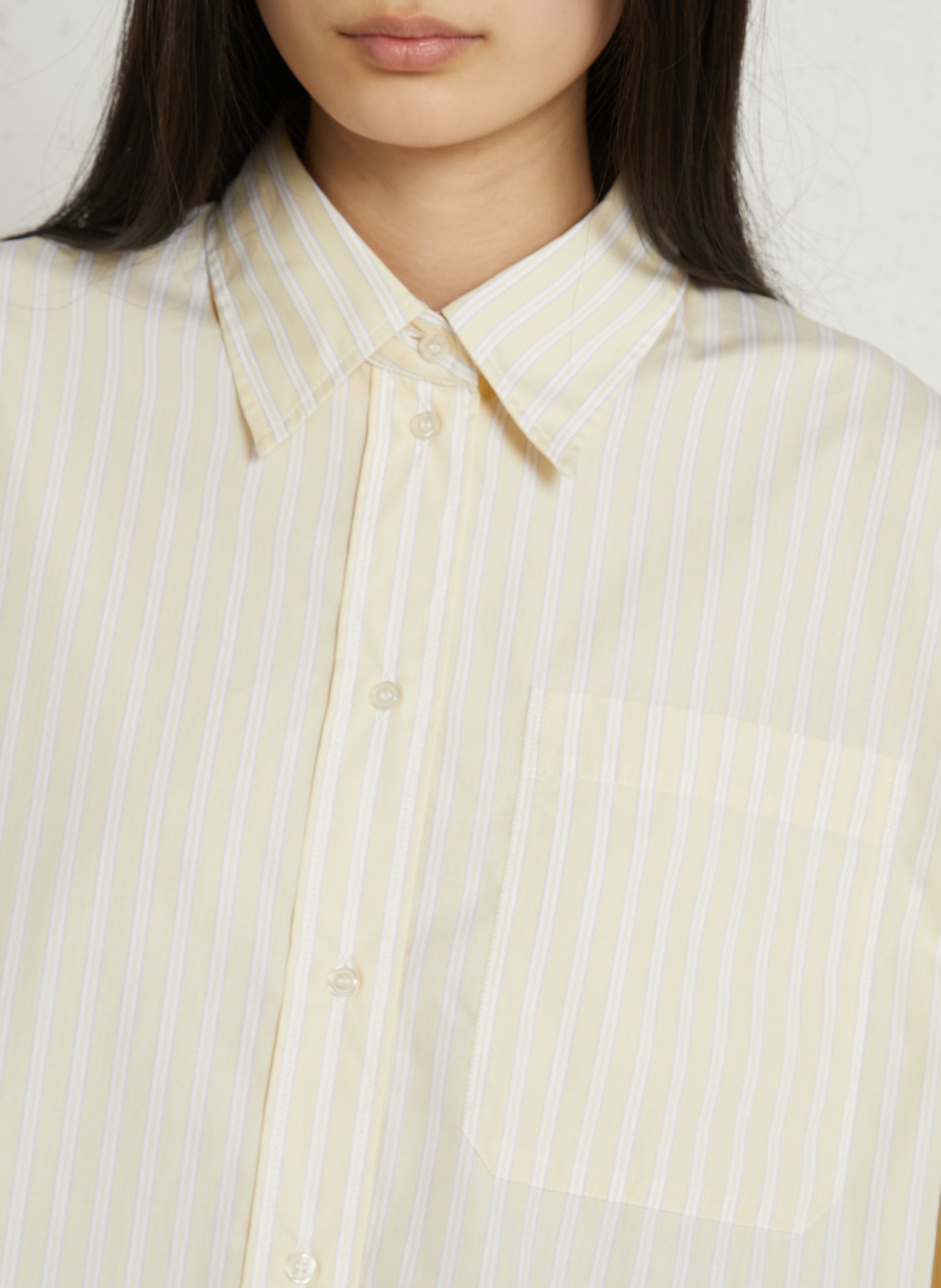 Chemise col classique en coton carlotta SOEUR Jaune