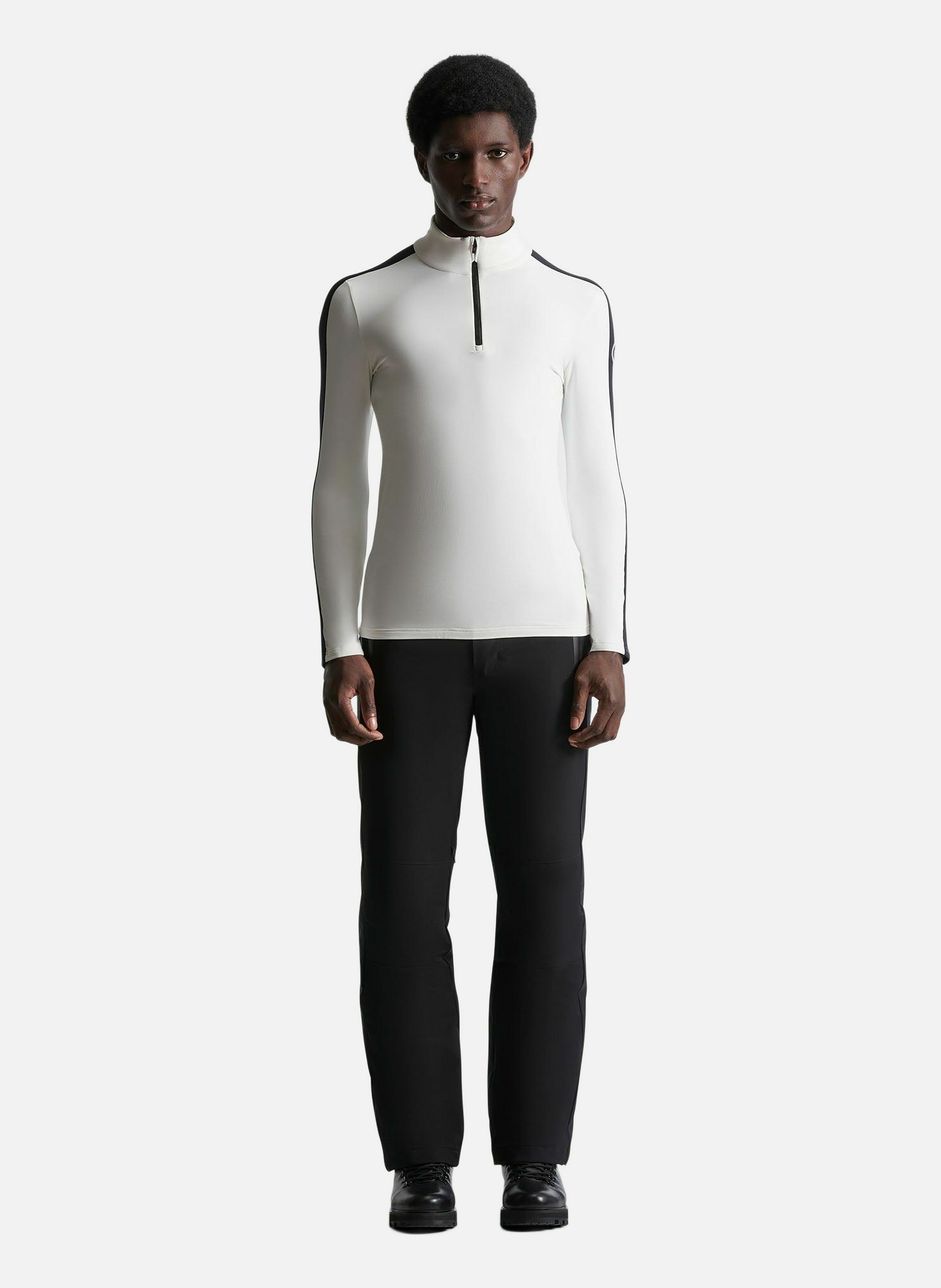 Sous pull de ski alpille col montant coupe ajustée FUSALP Blanc