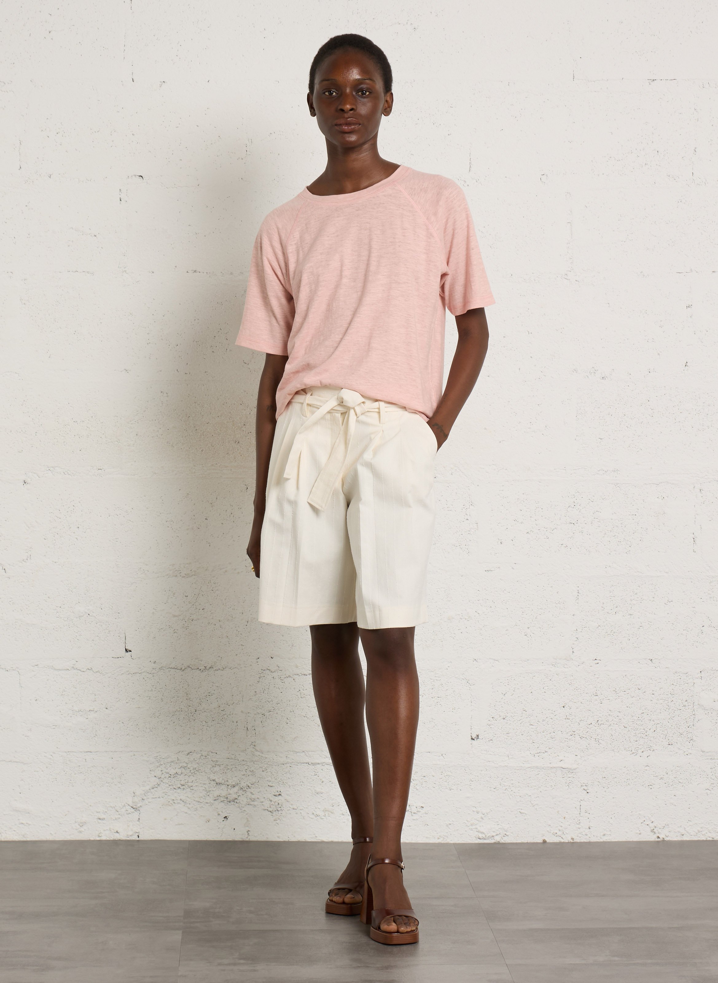 Tee-shirt col rond intense MAISON 123 Rose